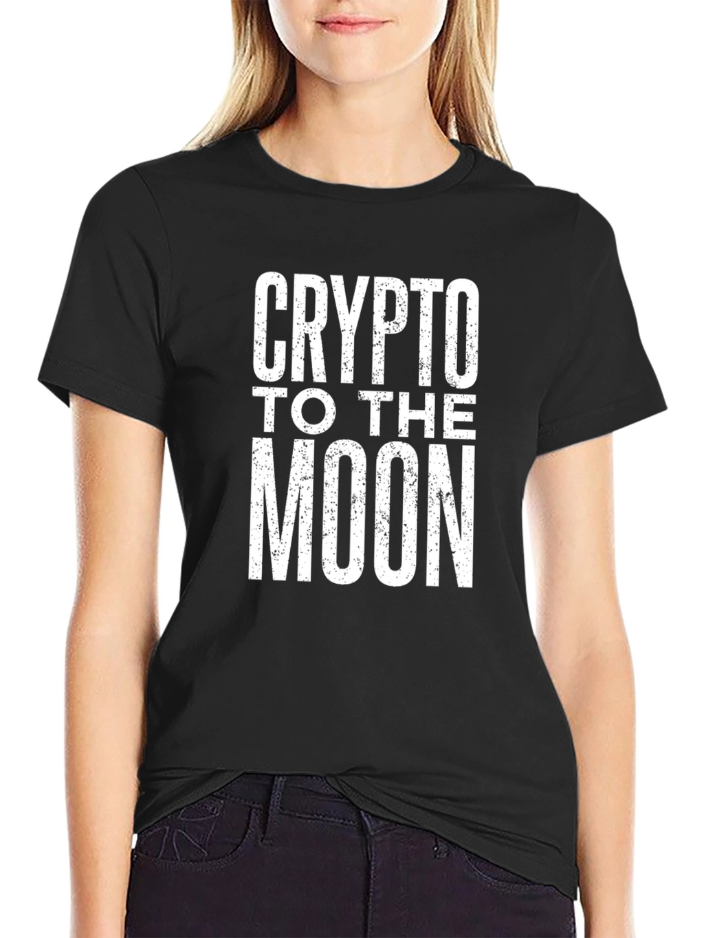 Crypto to the Moon Black T-Shirt