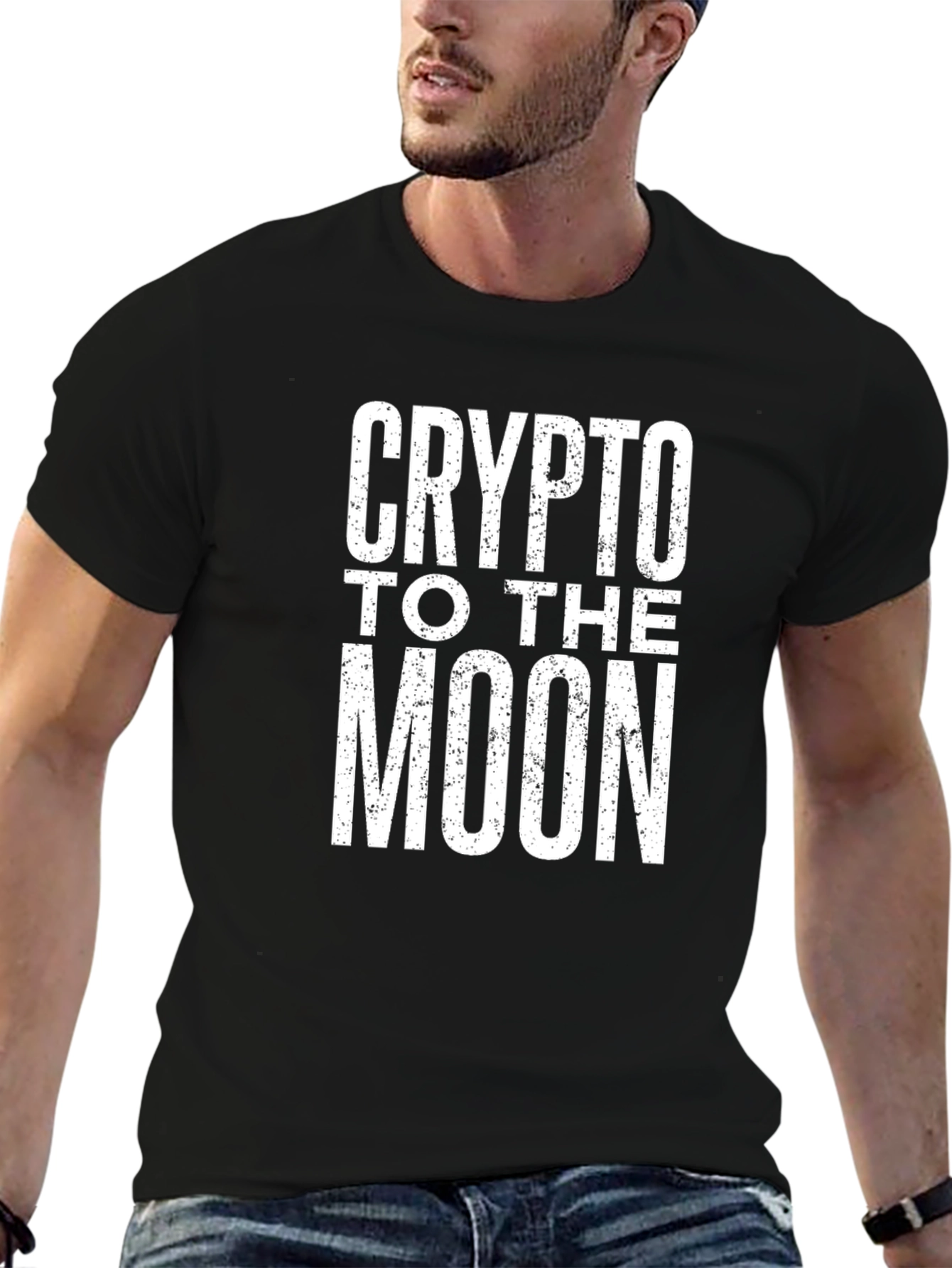 Crypto to the Moon Black T-Shirt