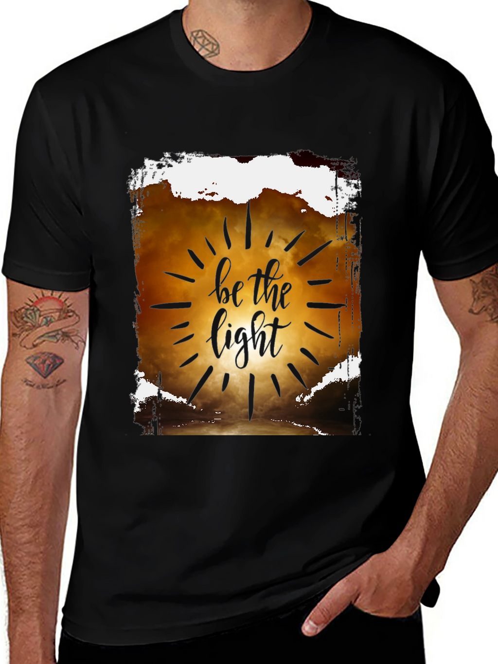 Be the Light Graphic T-Shirt - Inspirational Design