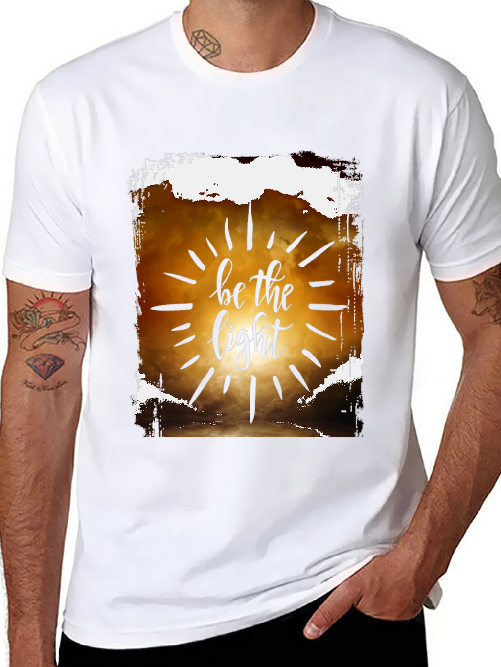 Be the Light Graphic T-Shirt - Inspirational Design