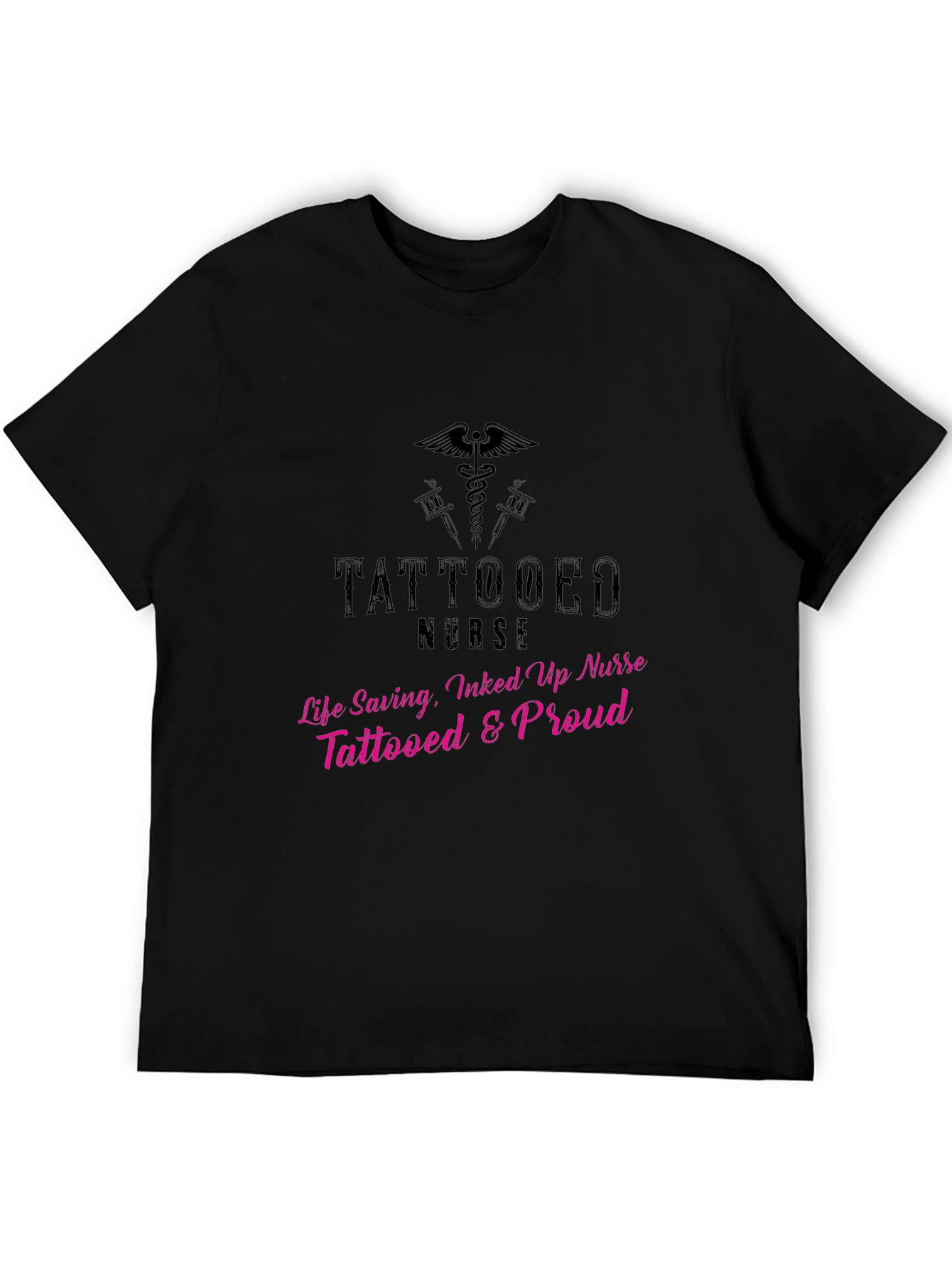Tattooed Nurse Graphic Tee - Life Saving Inked & Proud