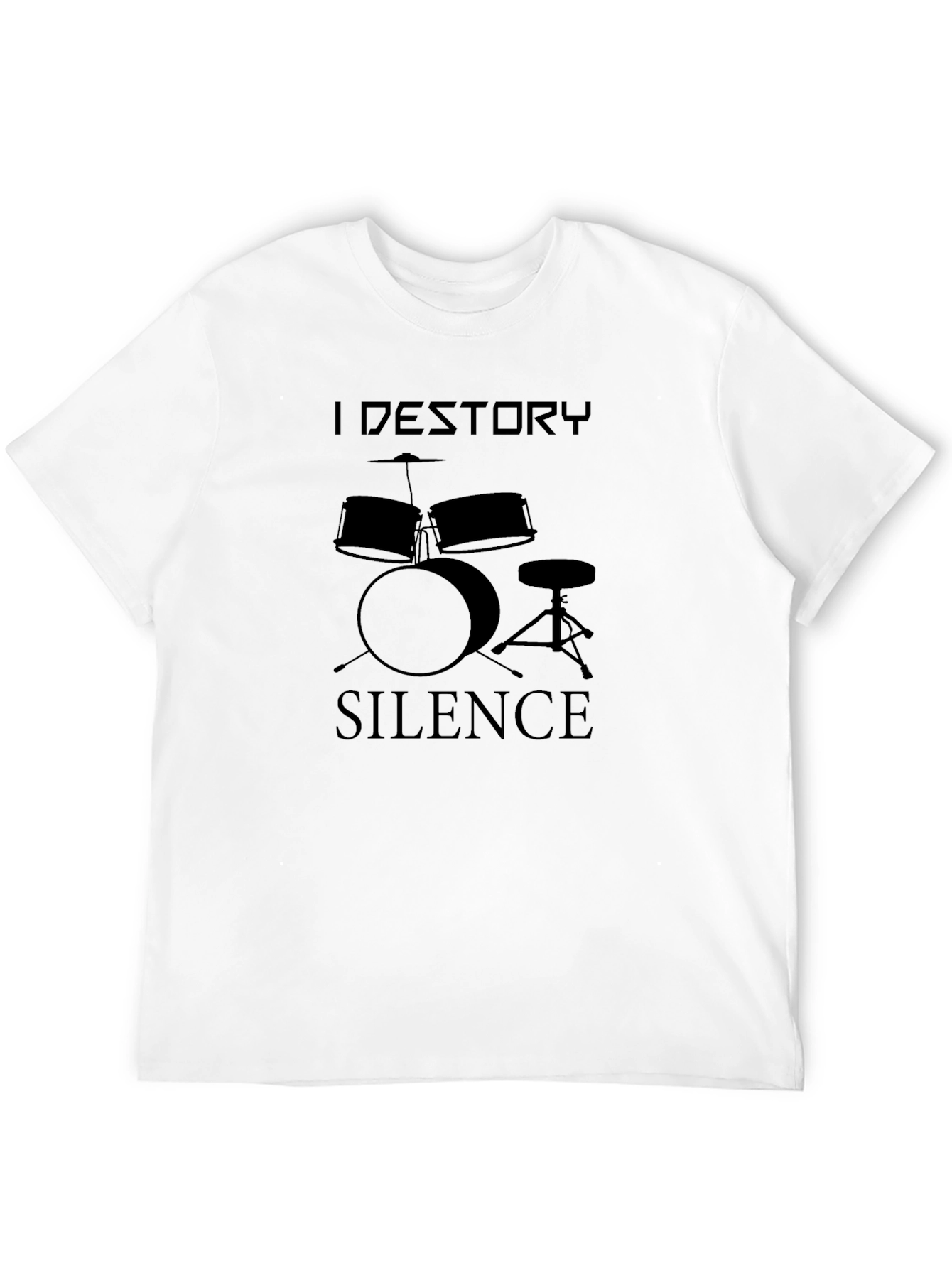 I Destroy Silence Drum Kit Graphic Tee