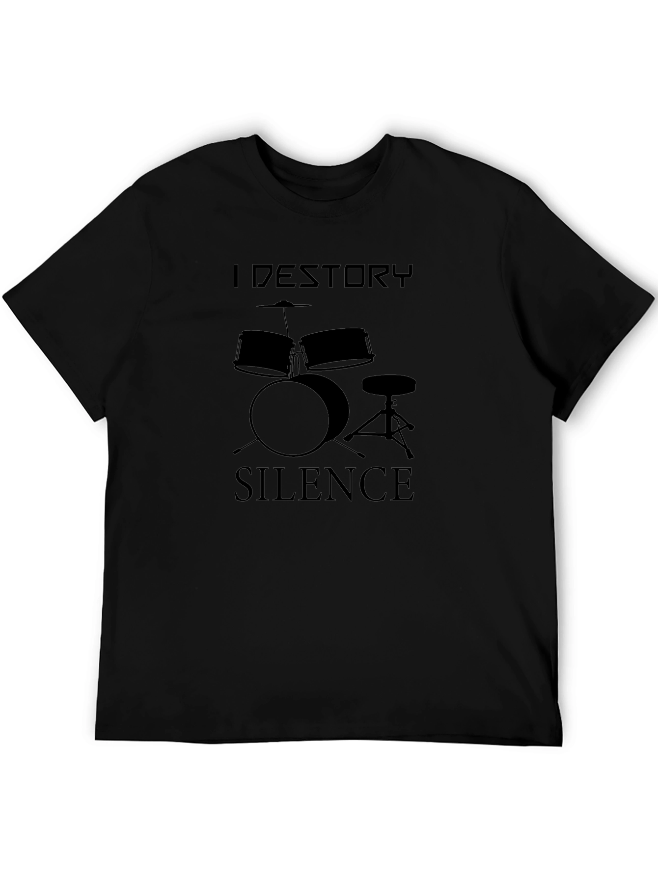 I Destroy Silence Drum Kit Graphic Tee