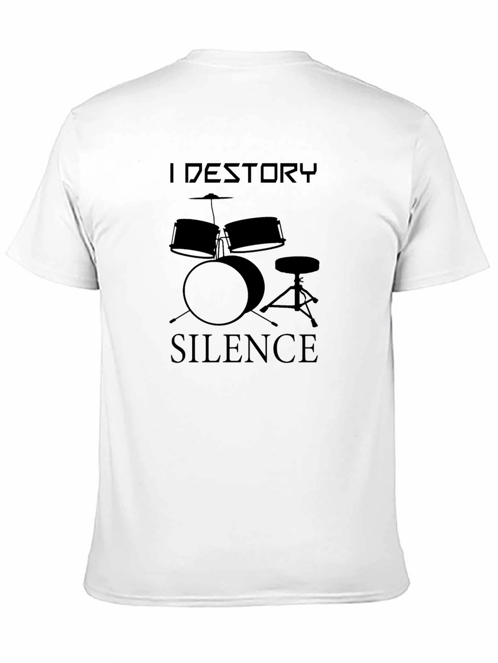 I Destroy Silence Drum Kit Graphic Tee