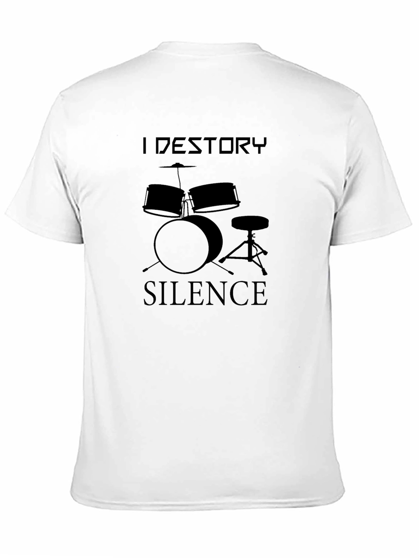 I Destroy Silence Drum Kit Graphic Tee