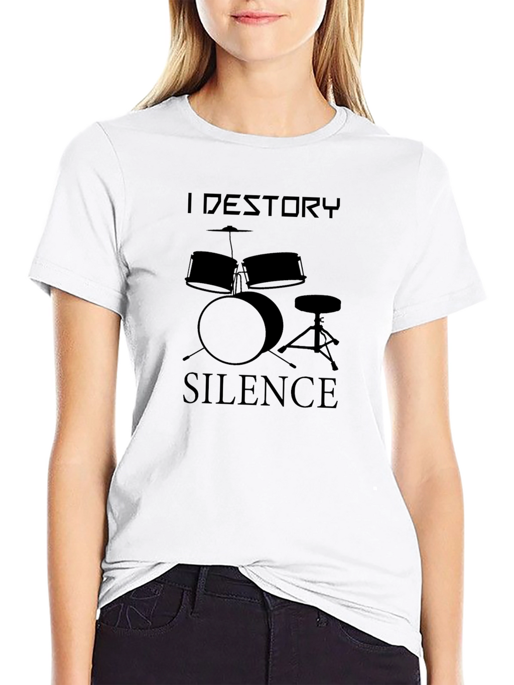 I Destroy Silence Drum Kit Graphic Tee