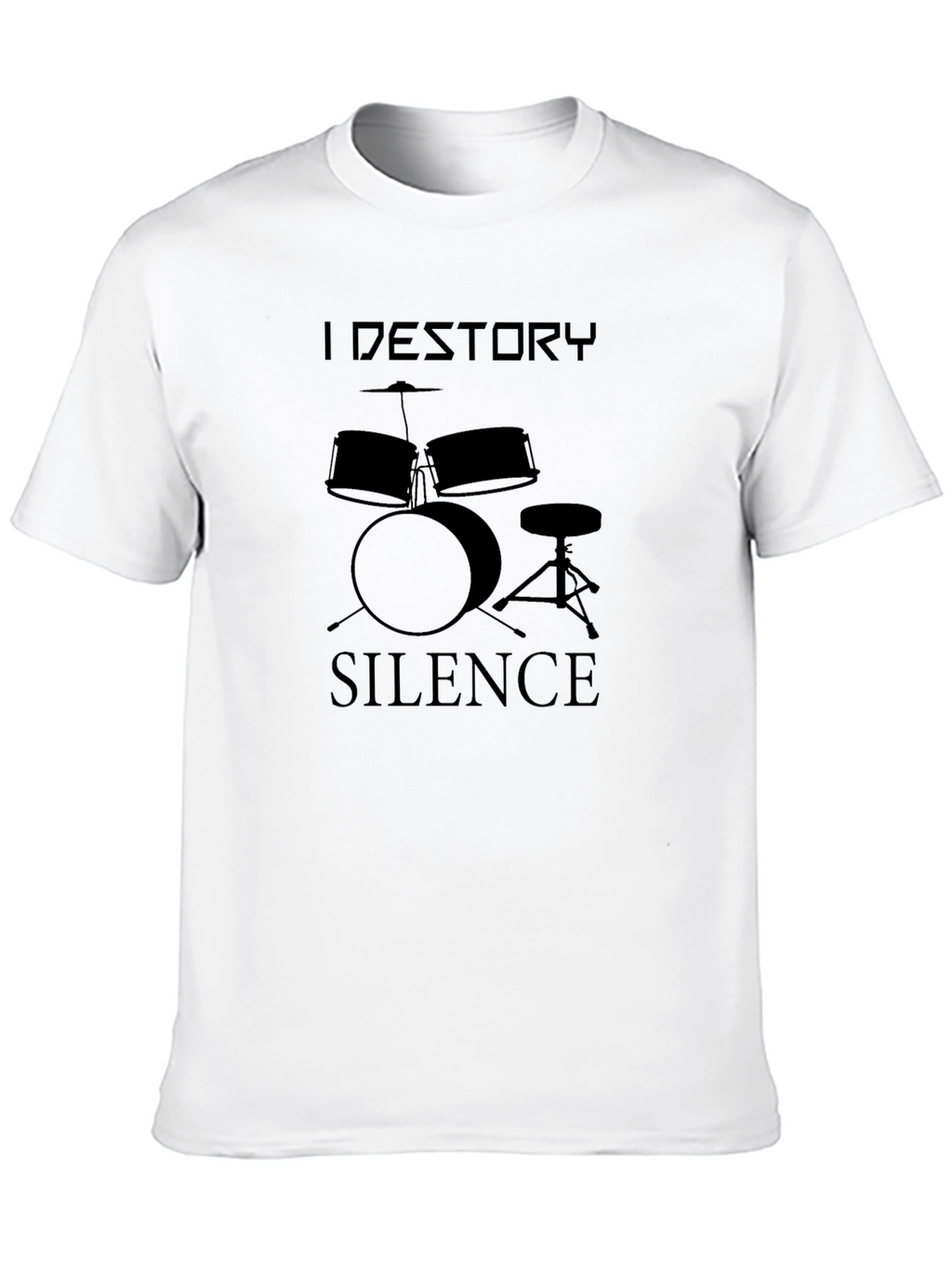 I Destroy Silence Drum Kit Graphic Tee