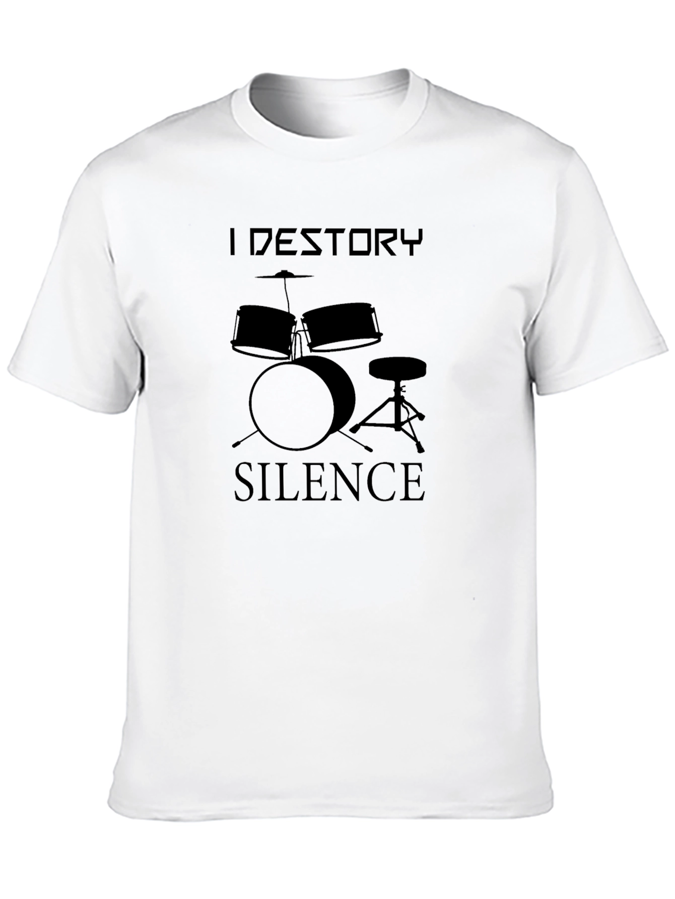 I Destroy Silence Drum Kit Graphic Tee