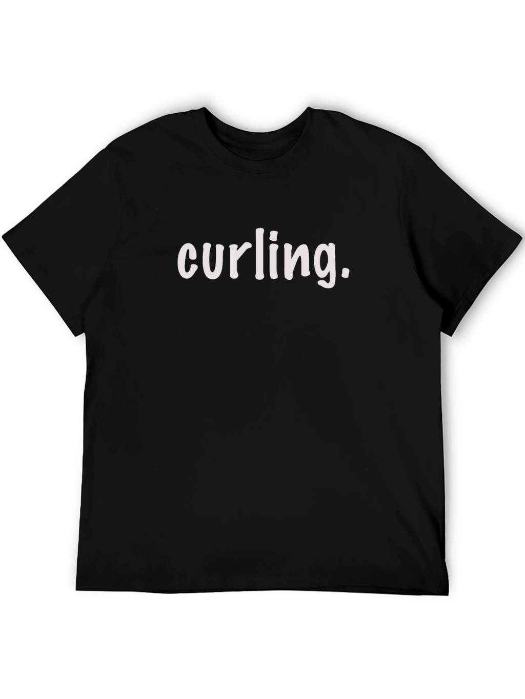 Curling T-Shirt - Black Crew Neck
