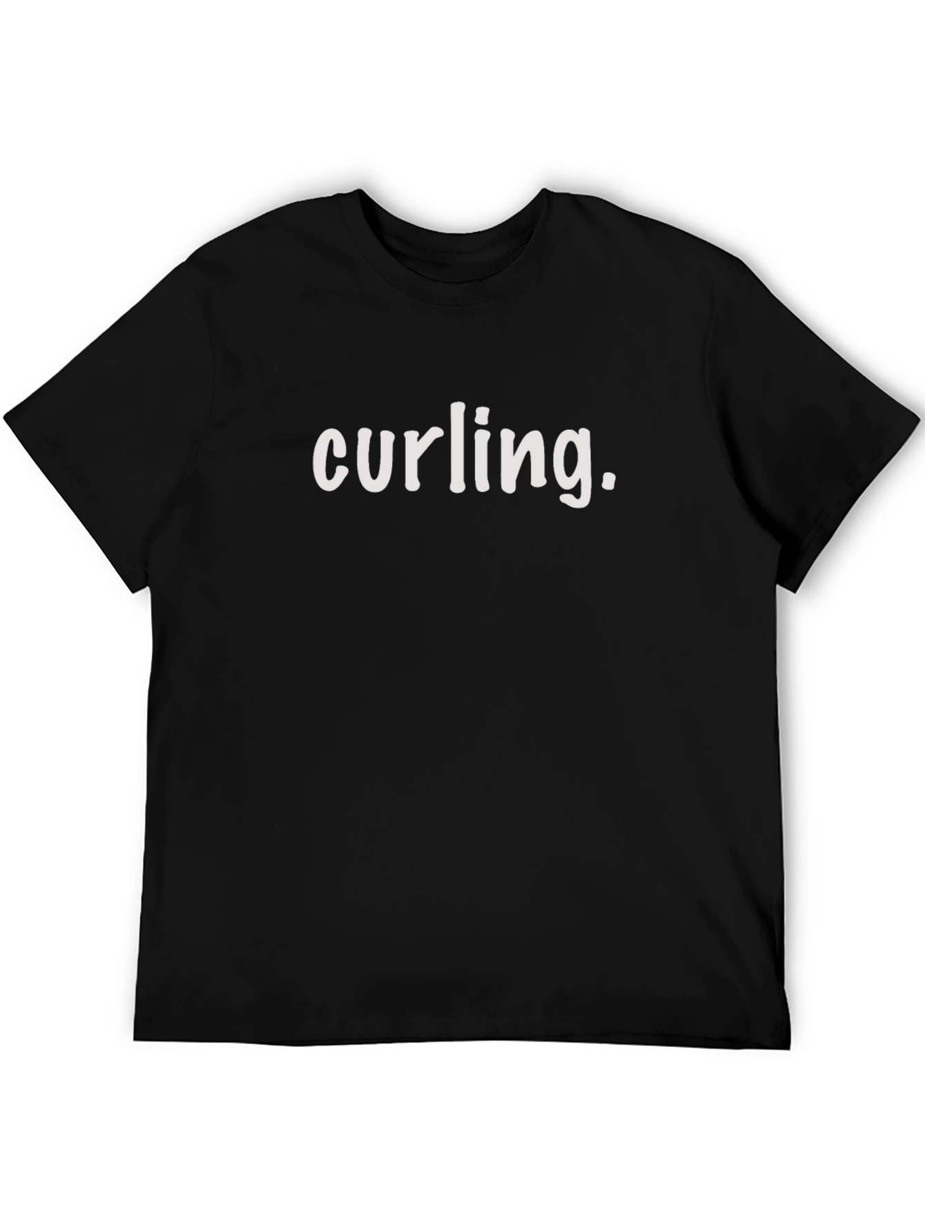 Curling T-Shirt - Black Crew Neck