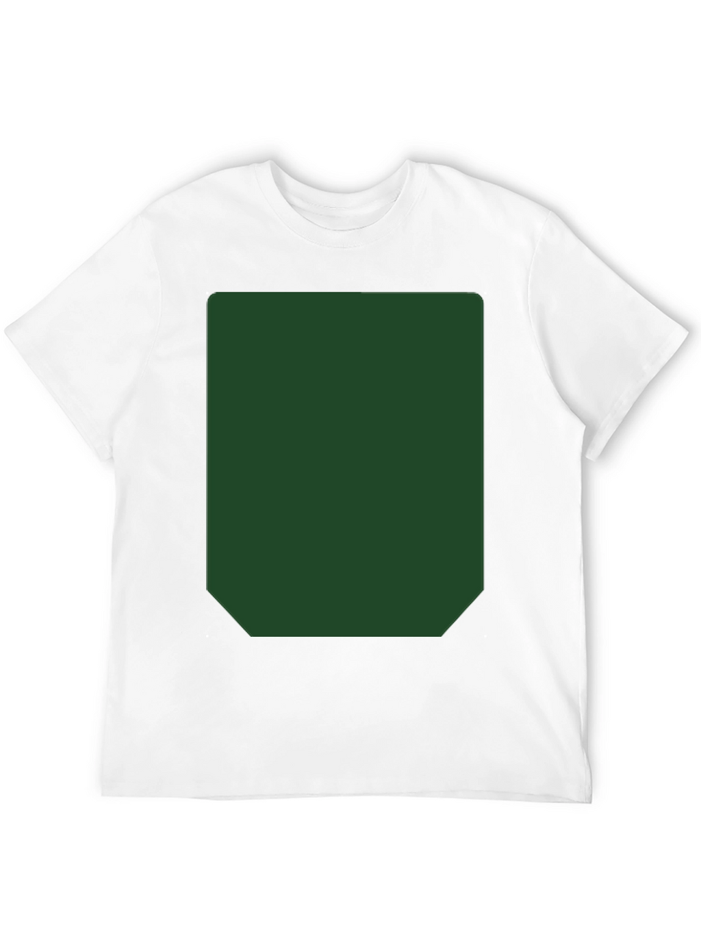 Black Short Sleeve T-Shirt with Green Rectangle