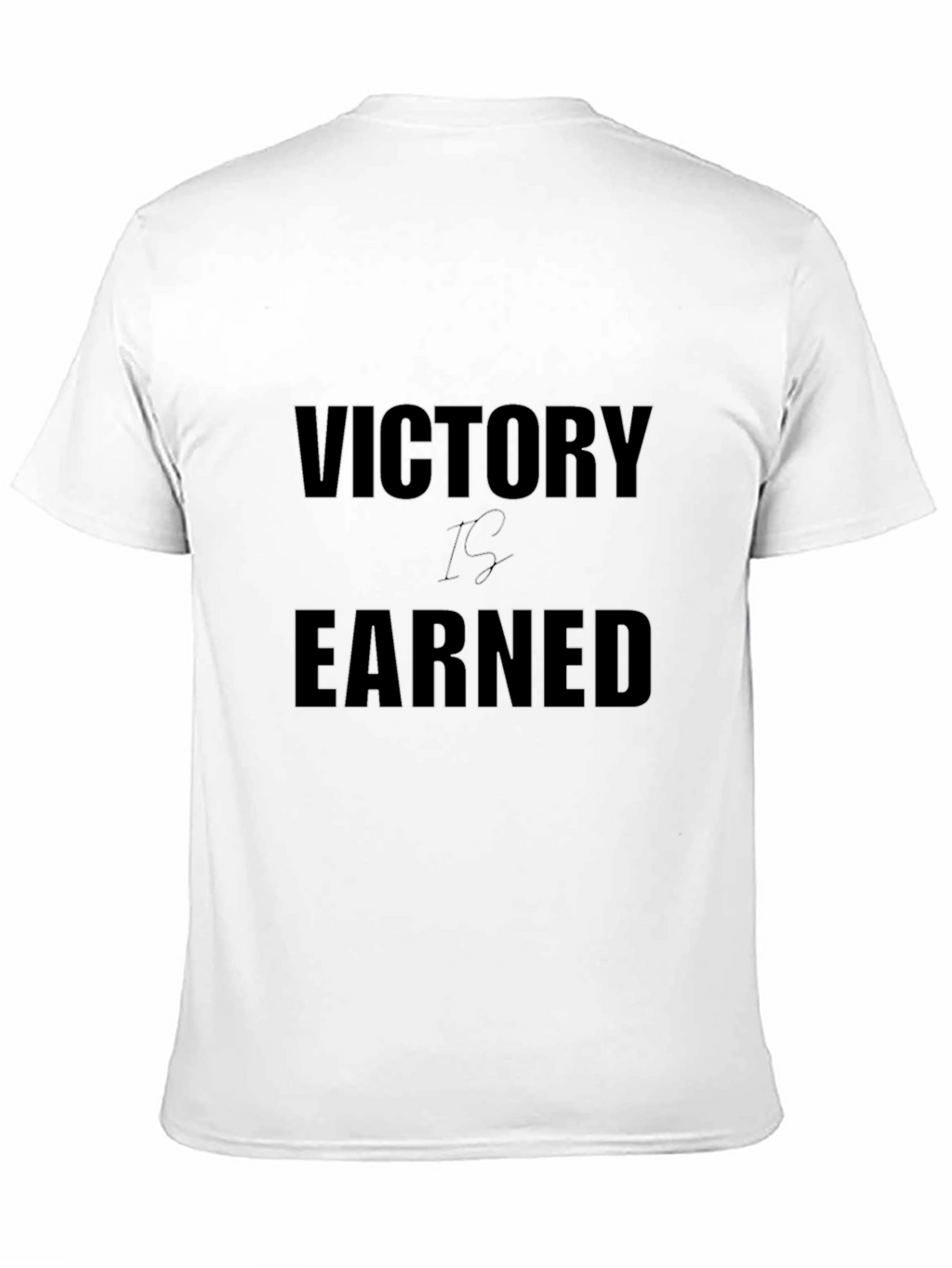 Victory is Earned Black Graphic T-Shirt