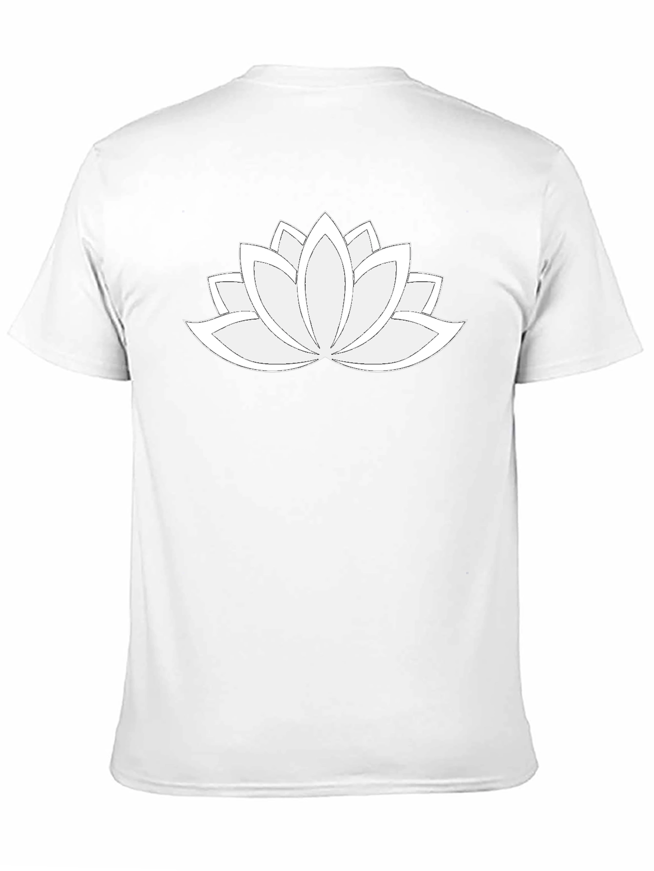 Lotus Flower Graphic Tee - Black Relaxed Fit