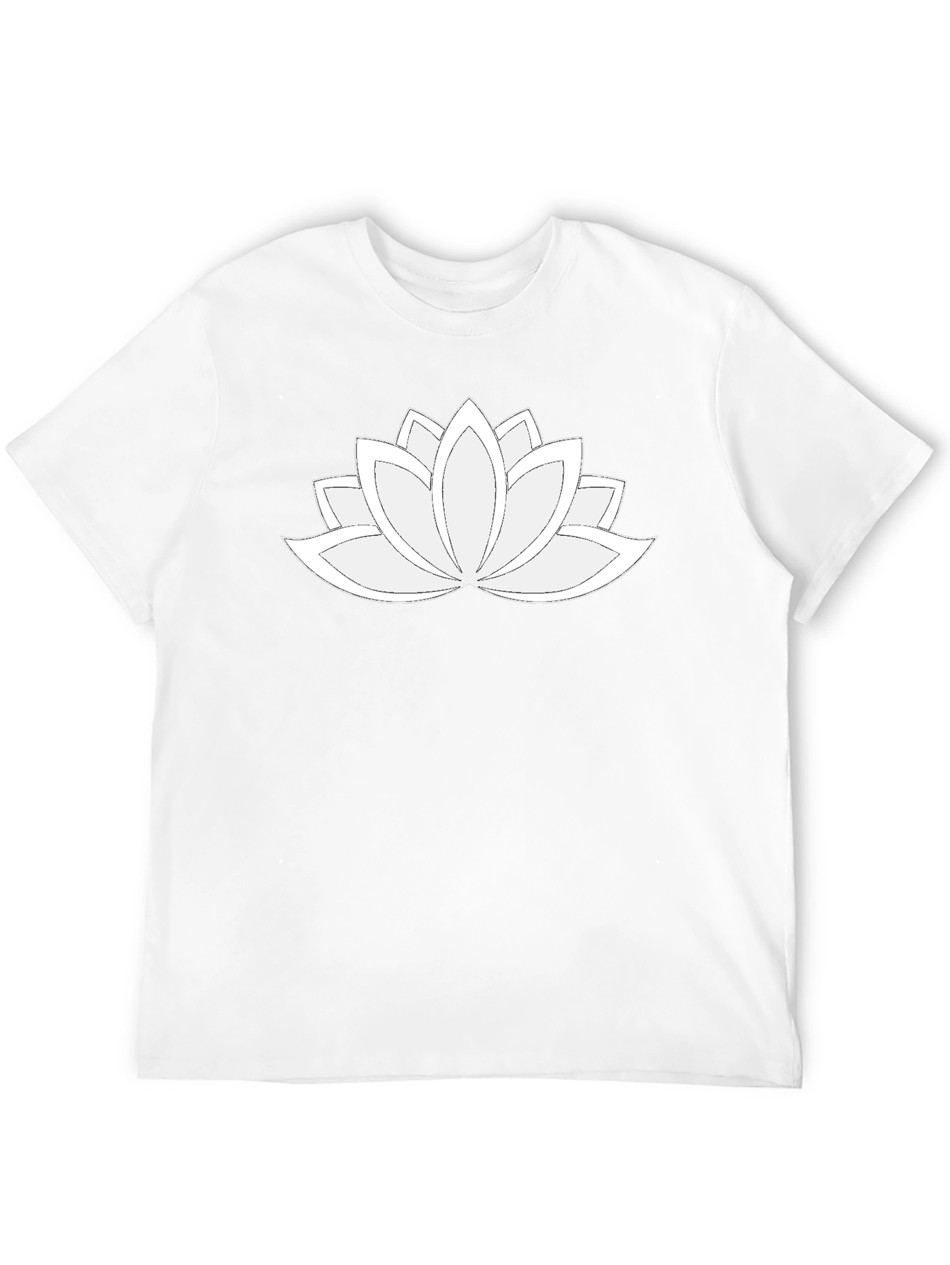 Lotus Flower Graphic Tee - Black Relaxed Fit