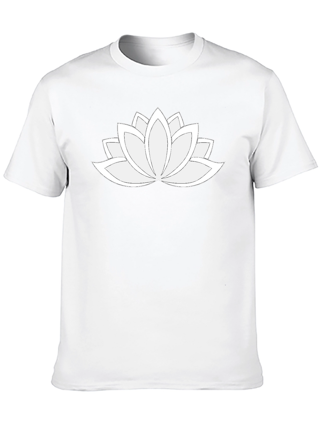 Lotus Flower Graphic Tee - Black Relaxed Fit