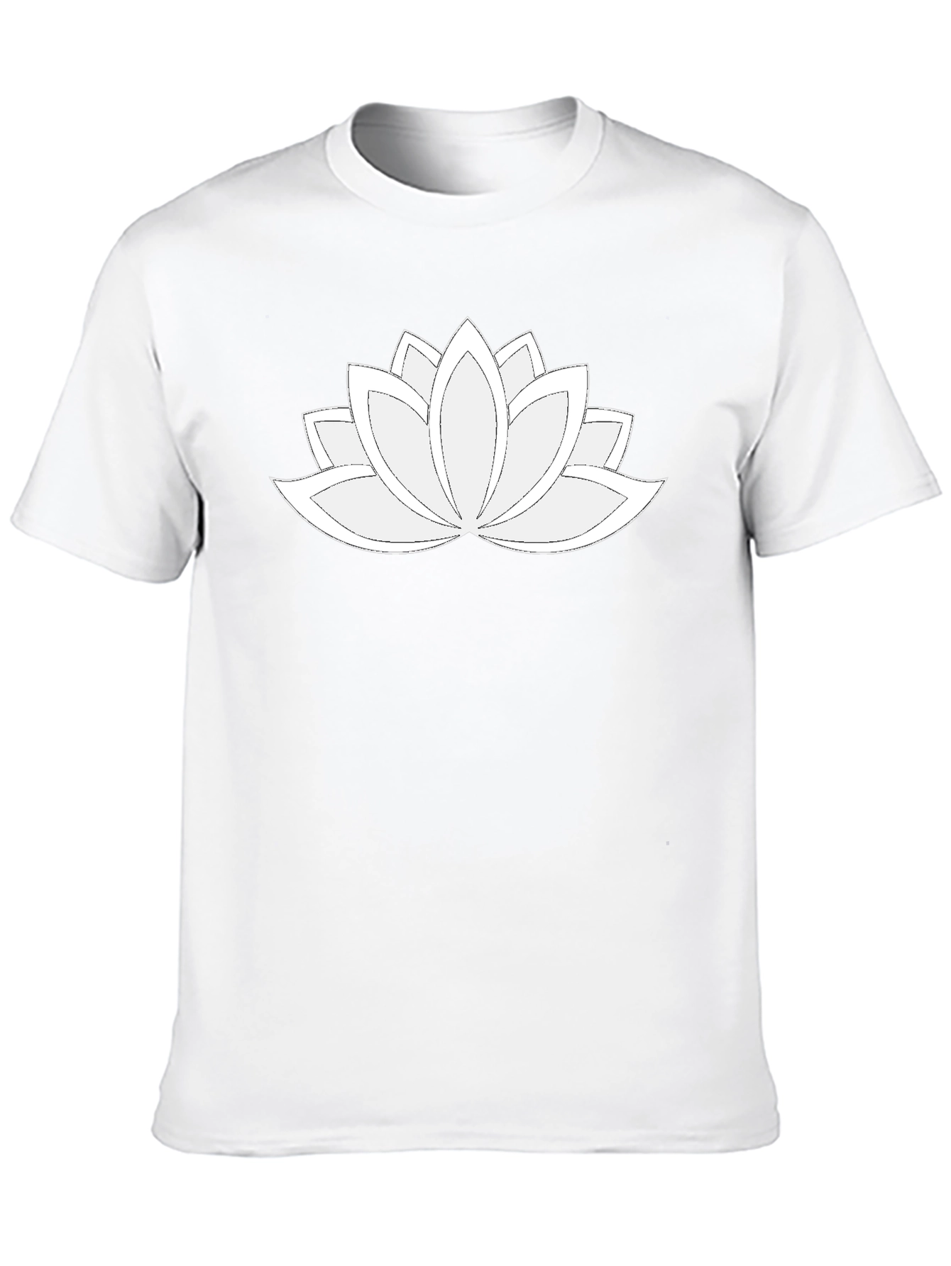 Lotus Flower Graphic Tee - Black Relaxed Fit