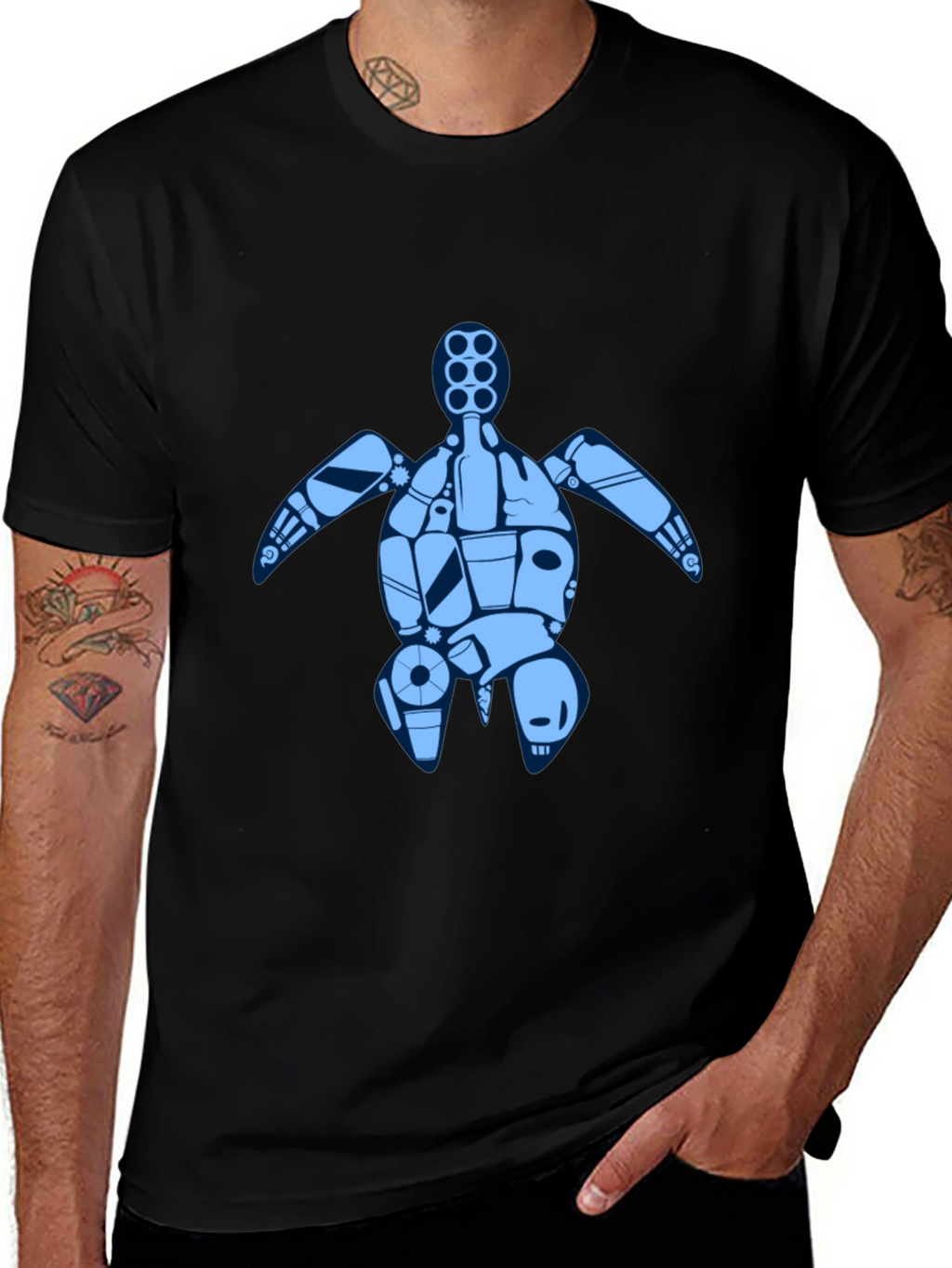Black Turtle Graphic T-Shirt