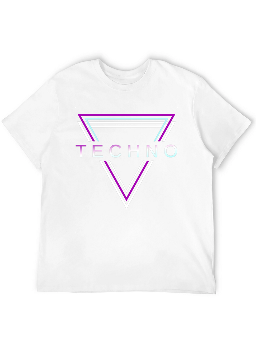 Retro Techno Music T-Shirt - Triangle Design