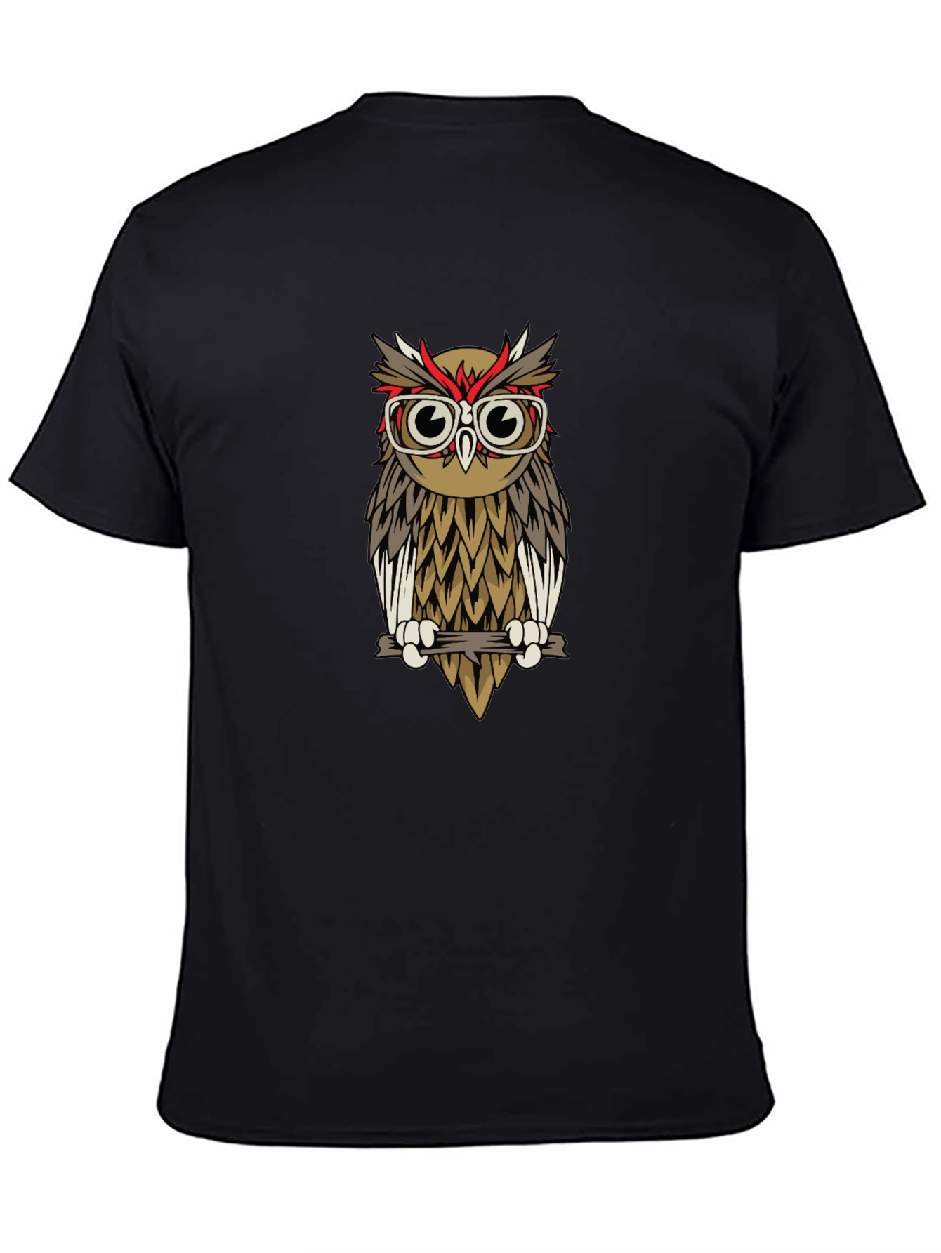 Hipster Owl T-Shirt - Quirky Graphic Tee