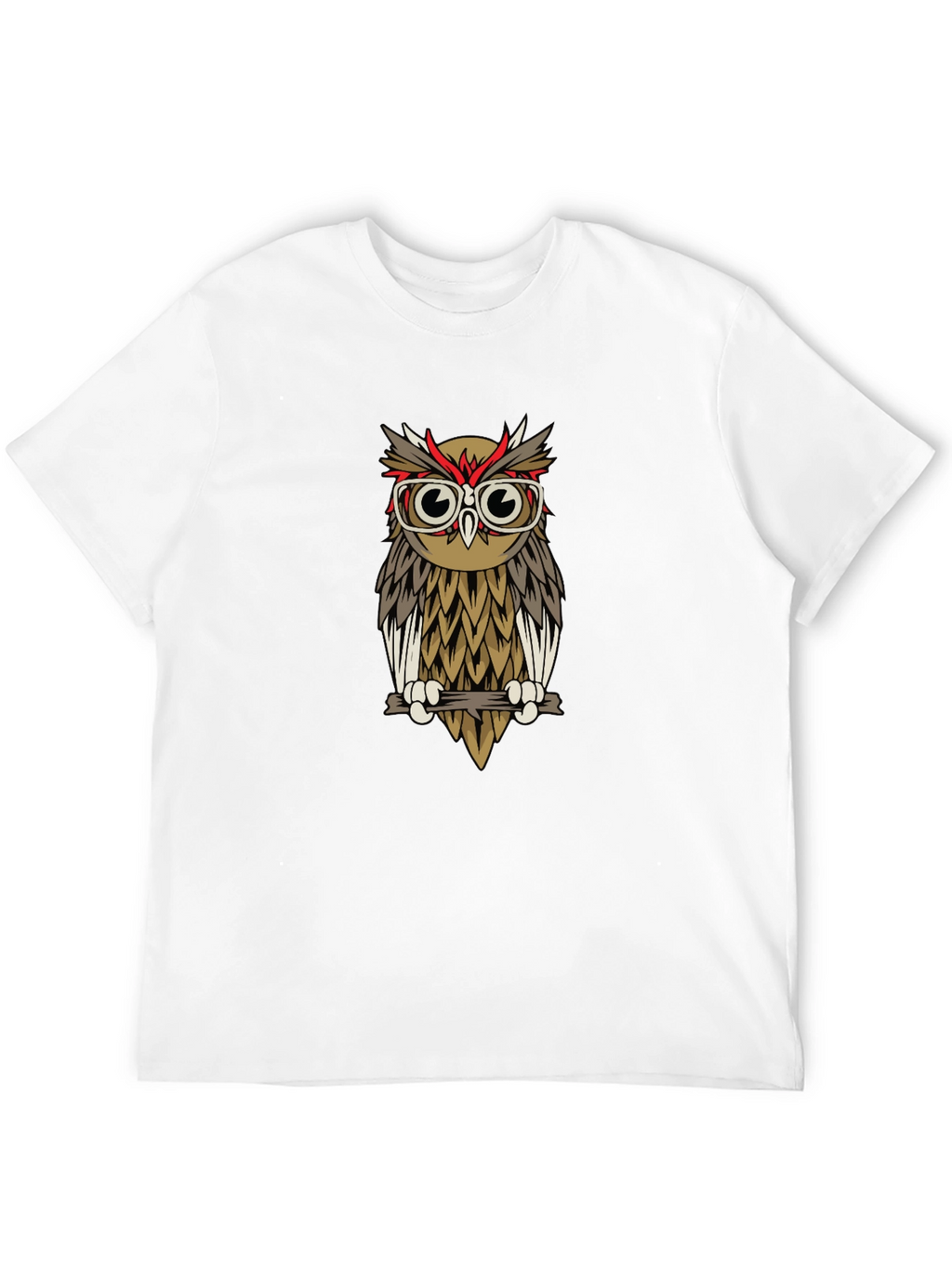 Hipster Owl T-Shirt - Quirky Graphic Tee