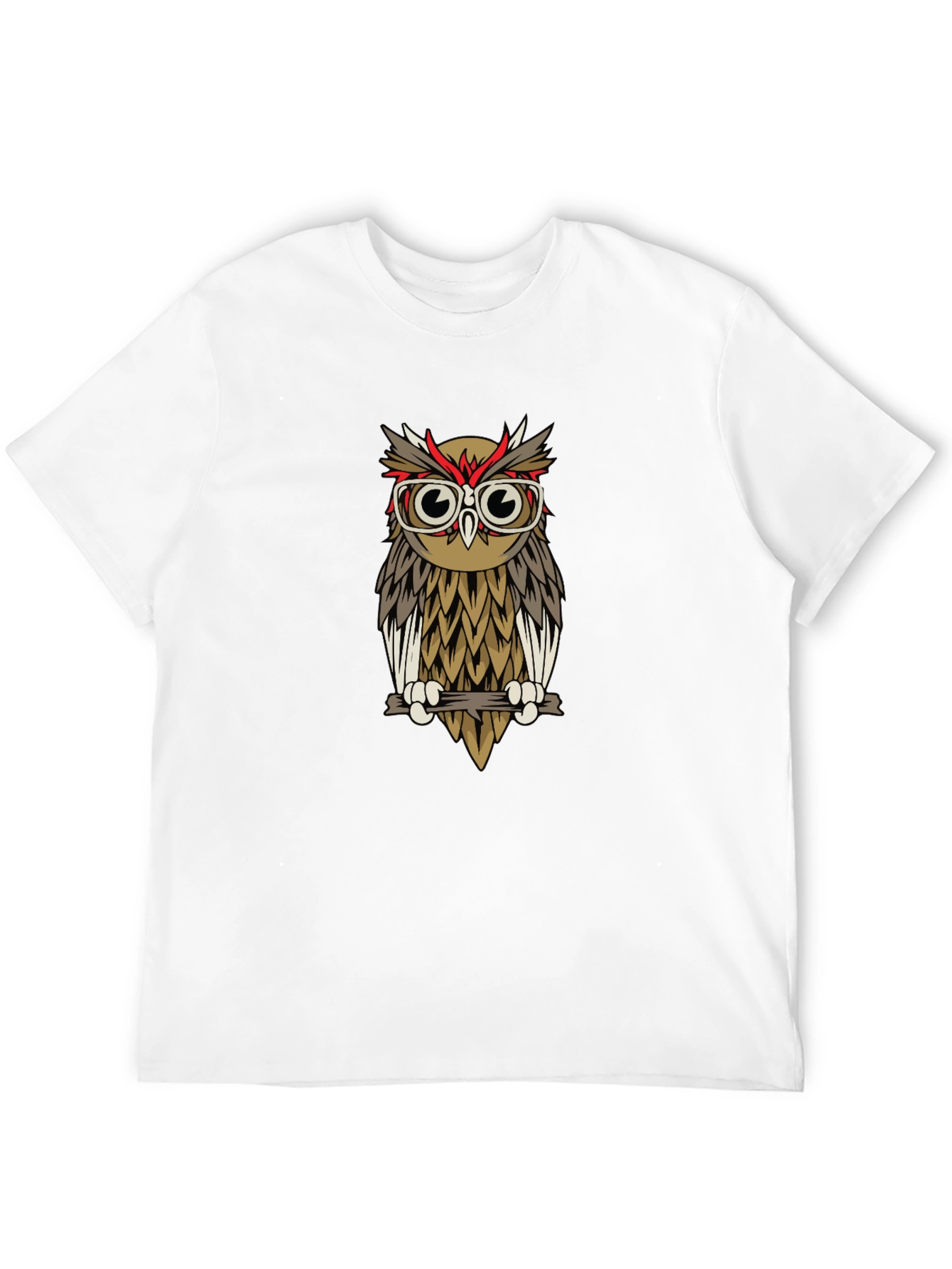 Hipster Owl T-Shirt - Quirky Graphic Tee