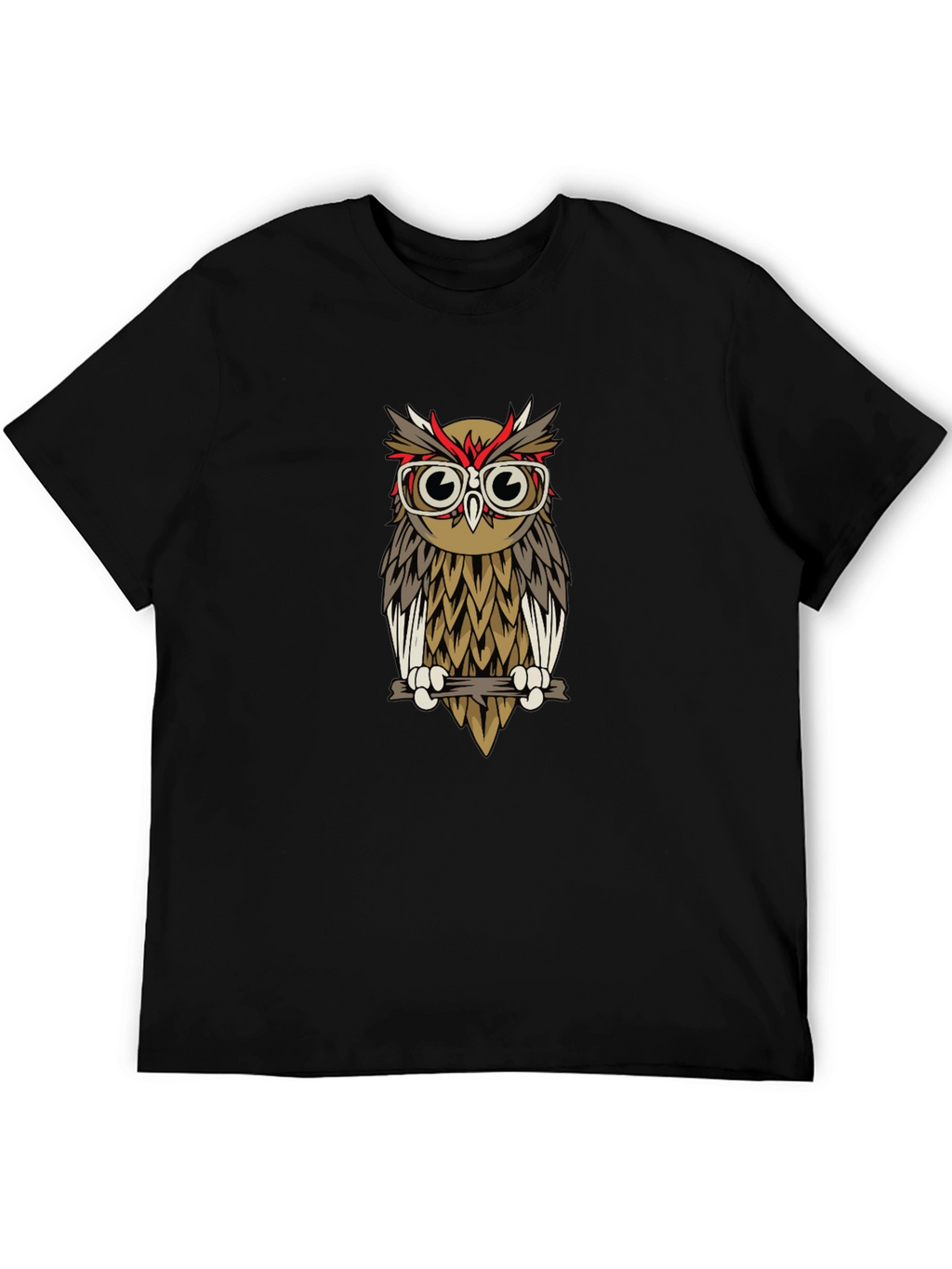 Hipster Owl T-Shirt - Quirky Graphic Tee