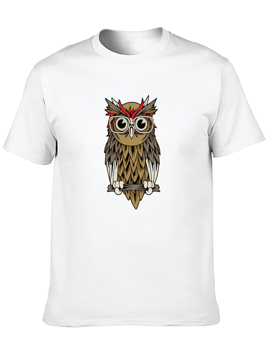 Hipster Owl T-Shirt - Quirky Graphic Tee