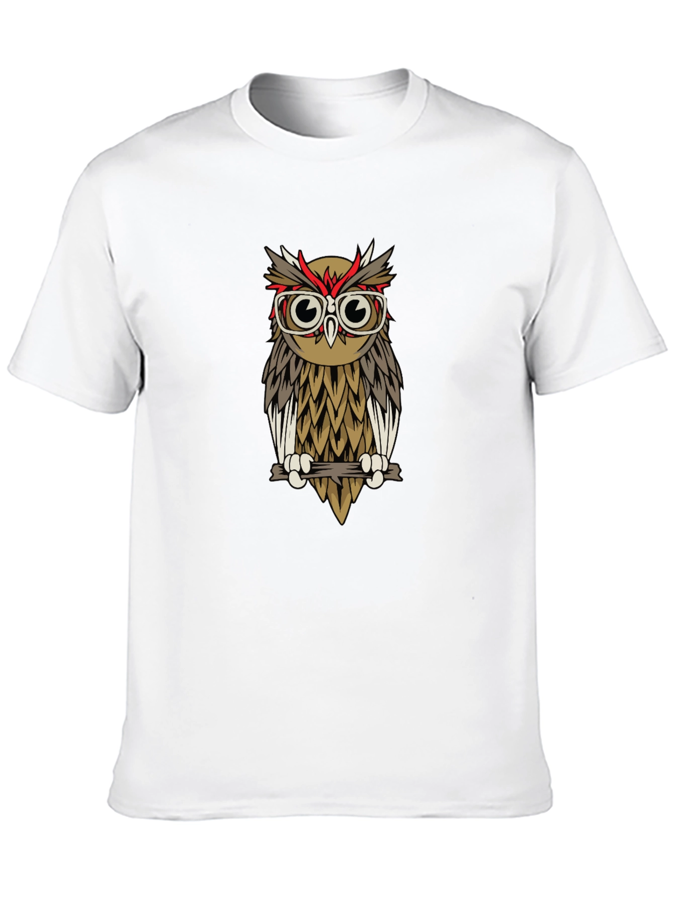 Hipster Owl T-Shirt - Quirky Graphic Tee