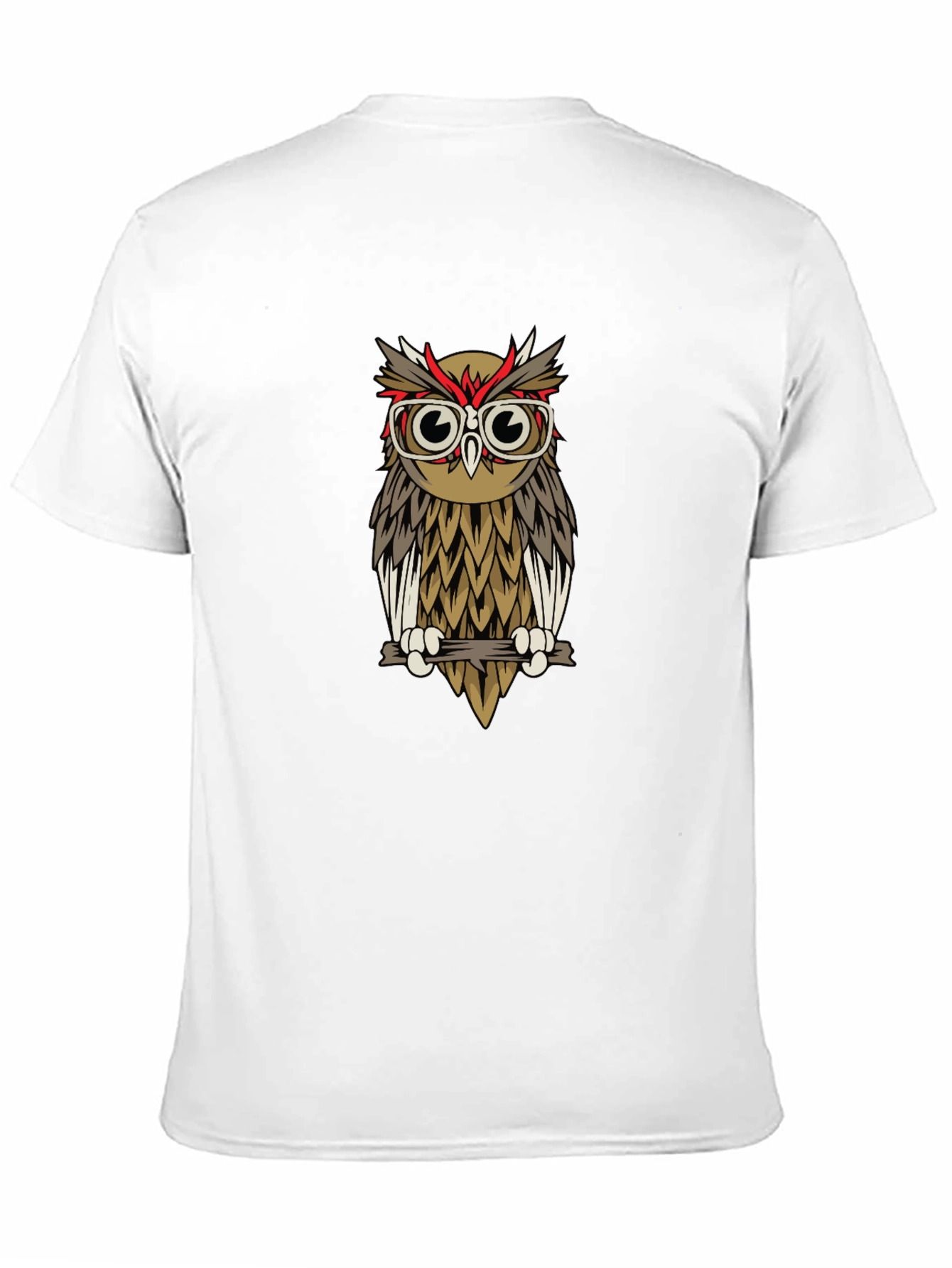 Hipster Owl T-Shirt - Quirky Graphic Tee
