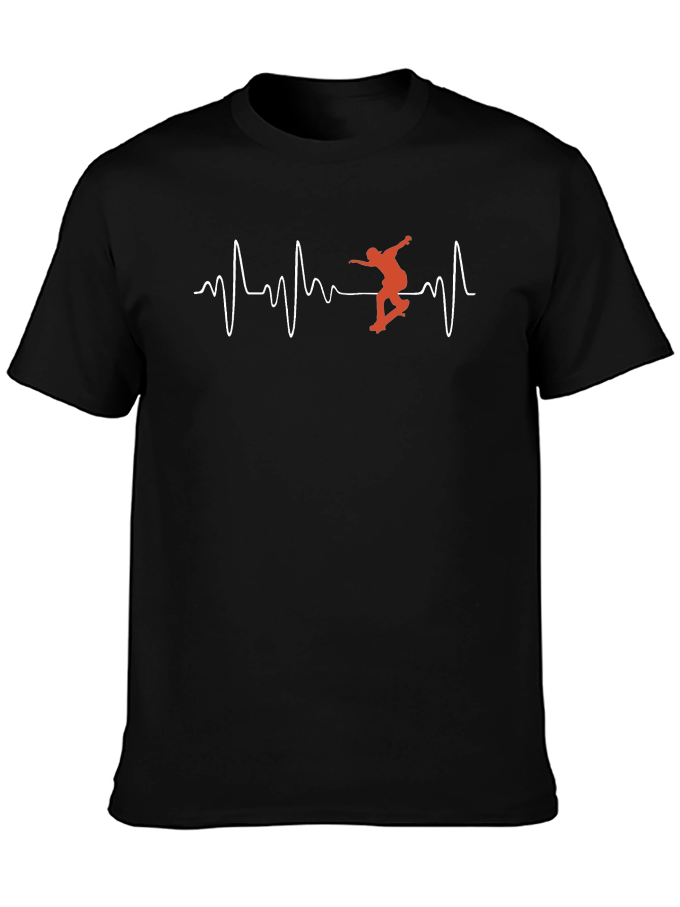 Skateboarding Heartbeat Graphic Tee
