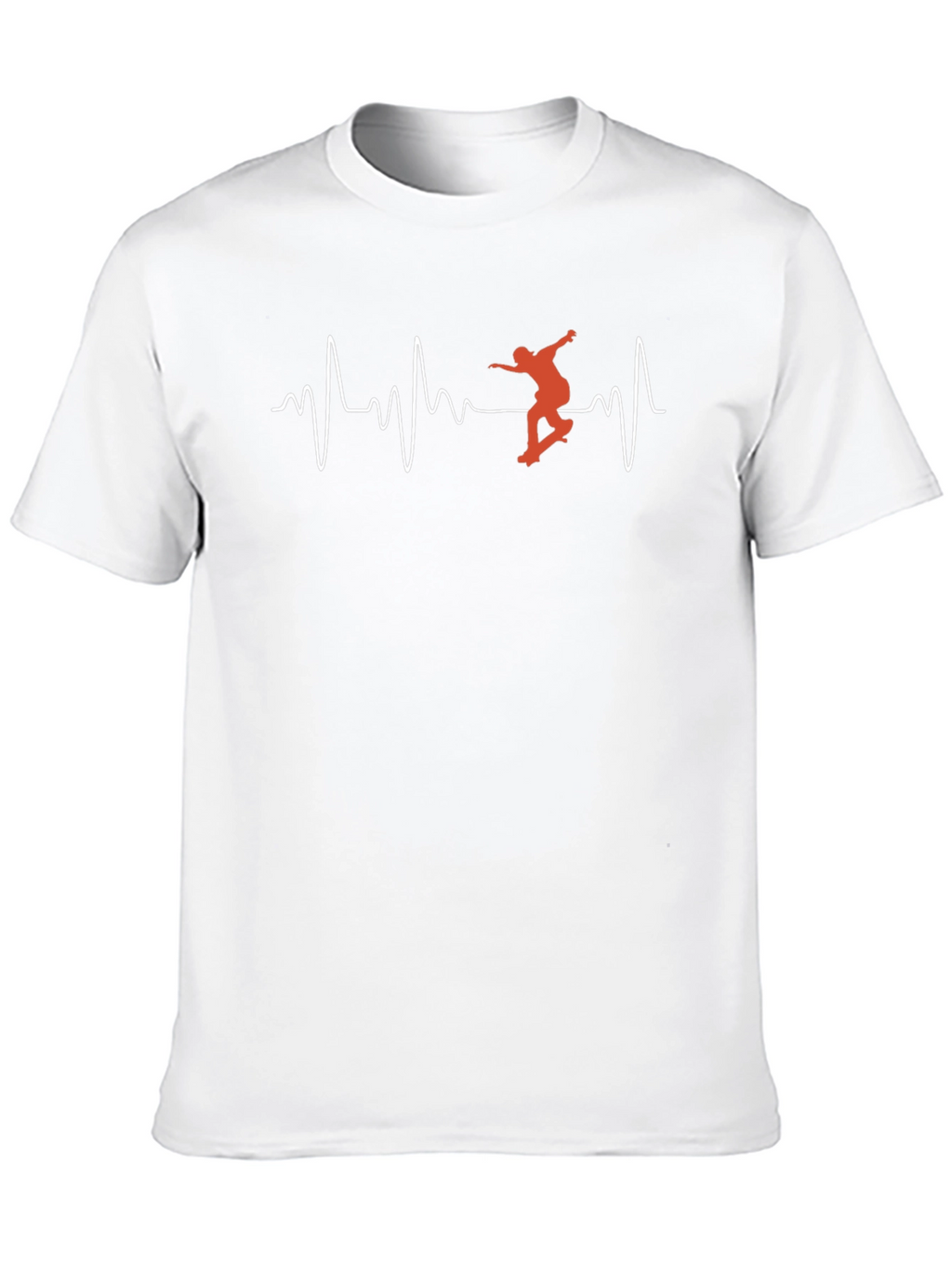 Skateboarding Heartbeat Graphic Tee