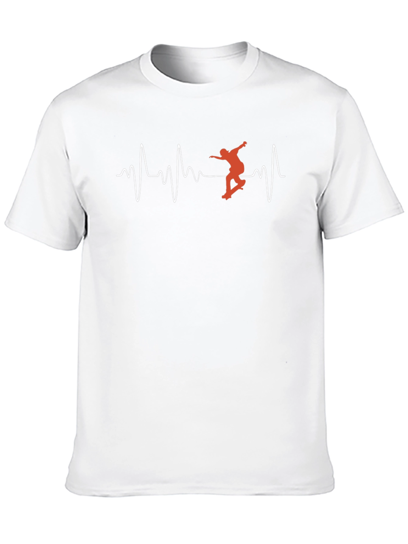 Skateboarding Heartbeat Graphic Tee