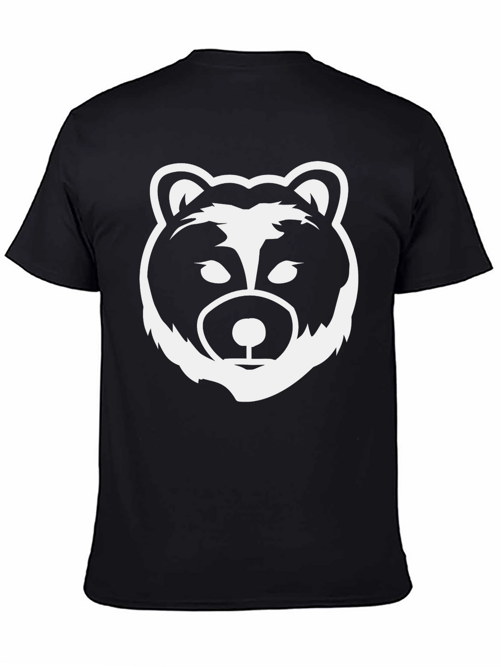 Bear Graphic Print T-Shirt - Black