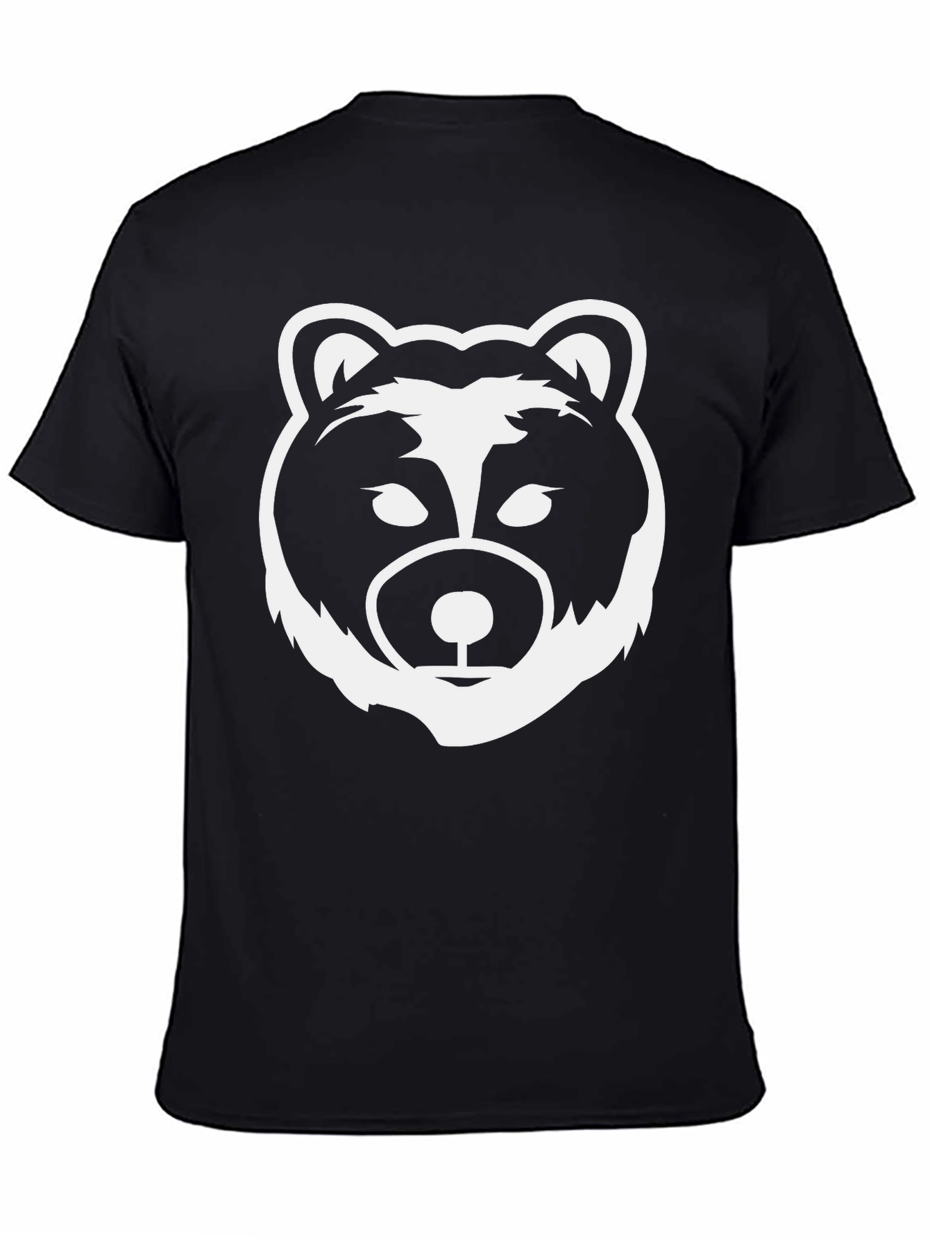 Bear Graphic Print T-Shirt - Black