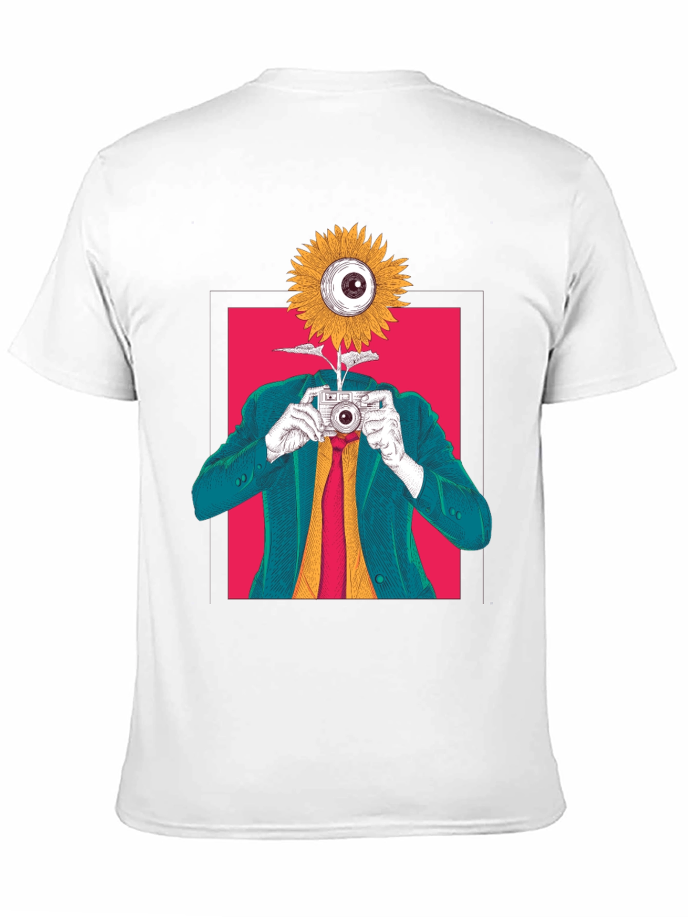 Surreal Sunflower Eye Camera Graphic Tee
