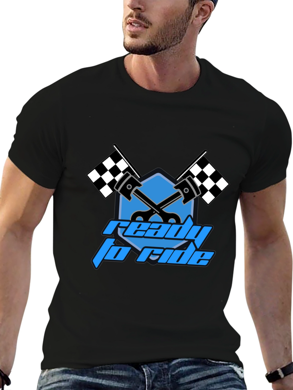 Ready to Ride Graphic T-Shirt - Black