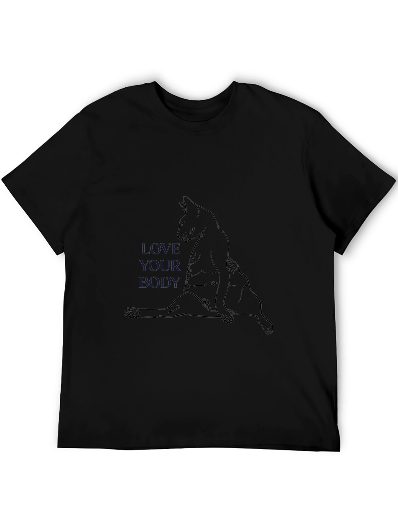 Love Your Body Cat Graphic Tee - Unisex Comfort Fit