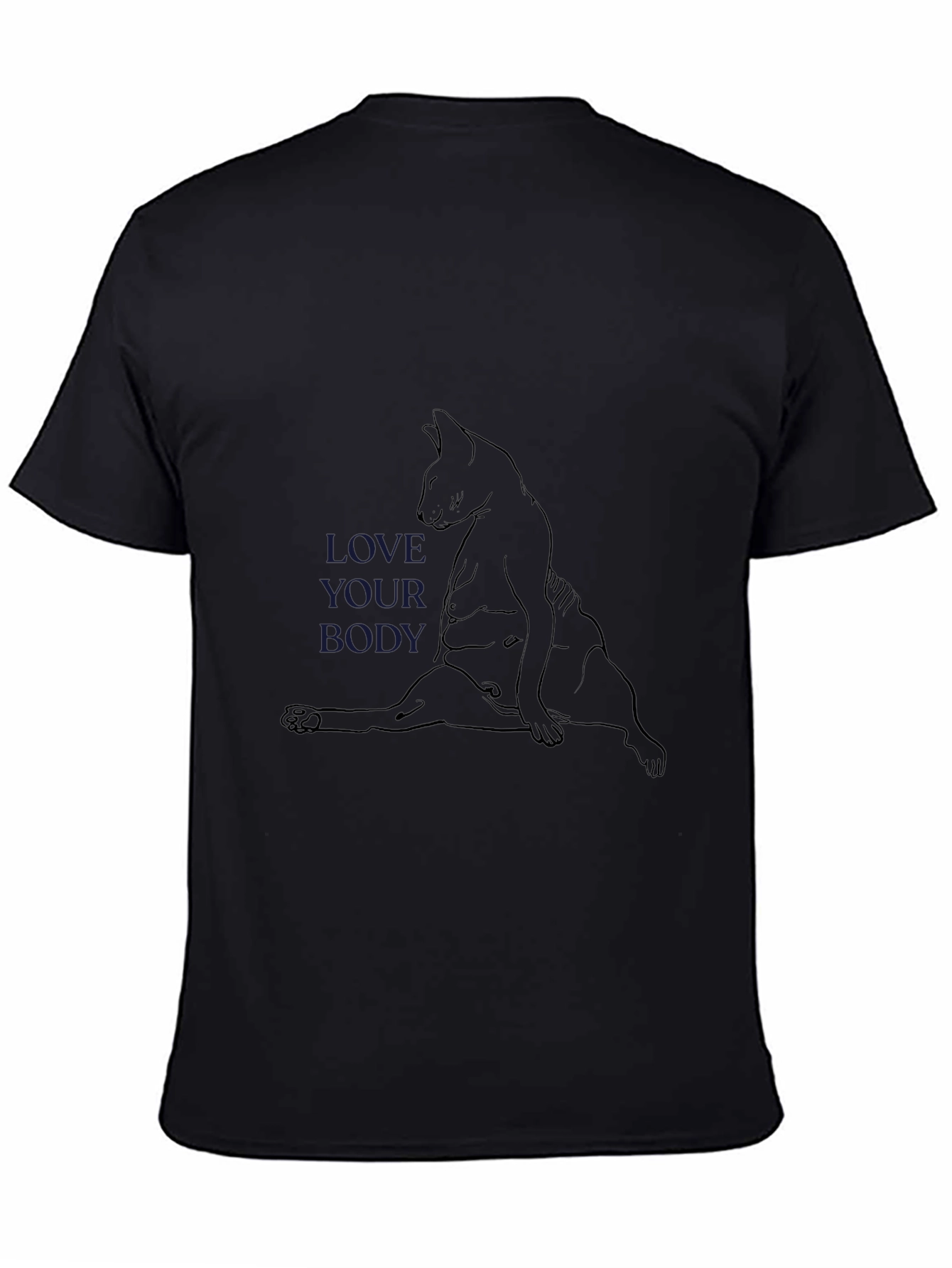 Love Your Body Cat Graphic Tee - Unisex Comfort Fit