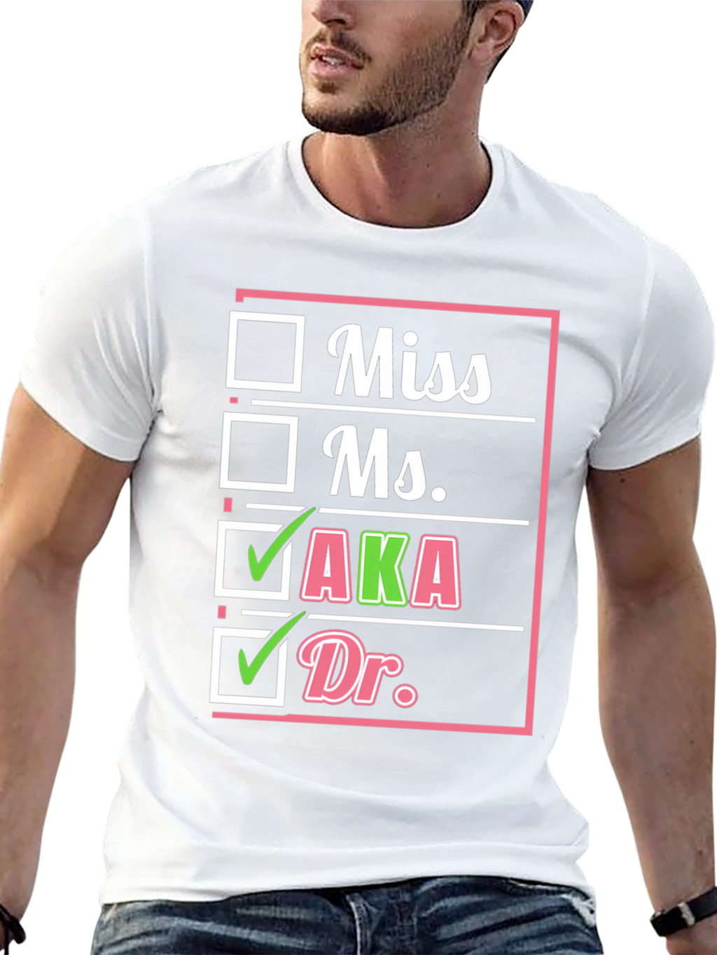 AKA Sorority Dr. Checkbox T-Shirt