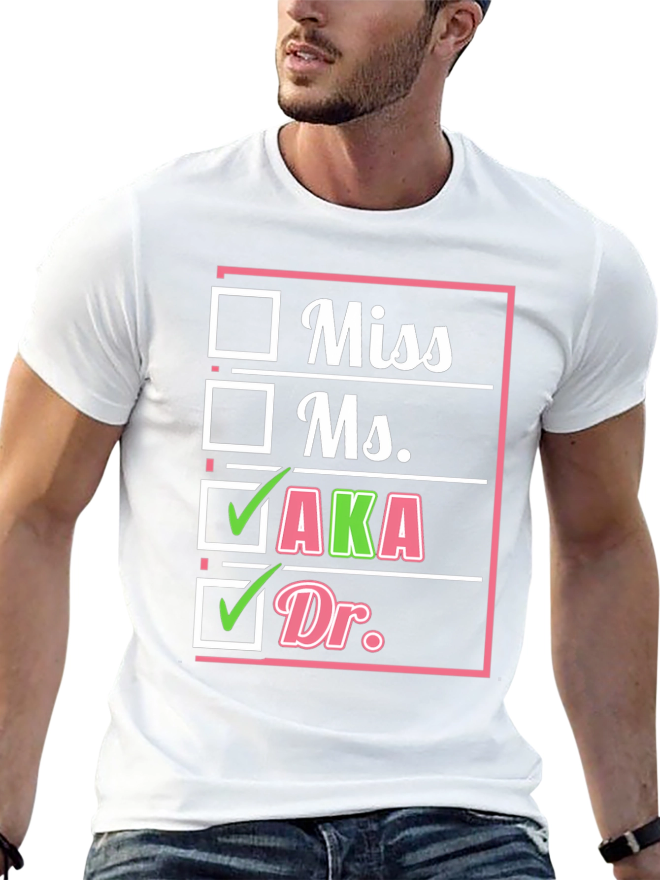 AKA Sorority Dr. Checkbox T-Shirt