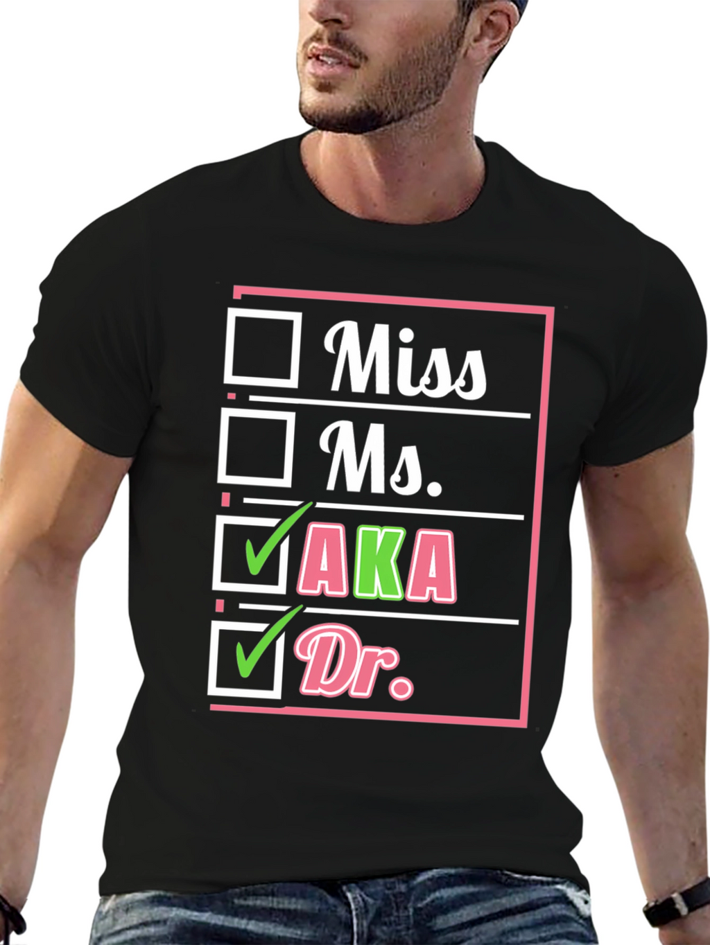 AKA Sorority Dr. Checkbox T-Shirt
