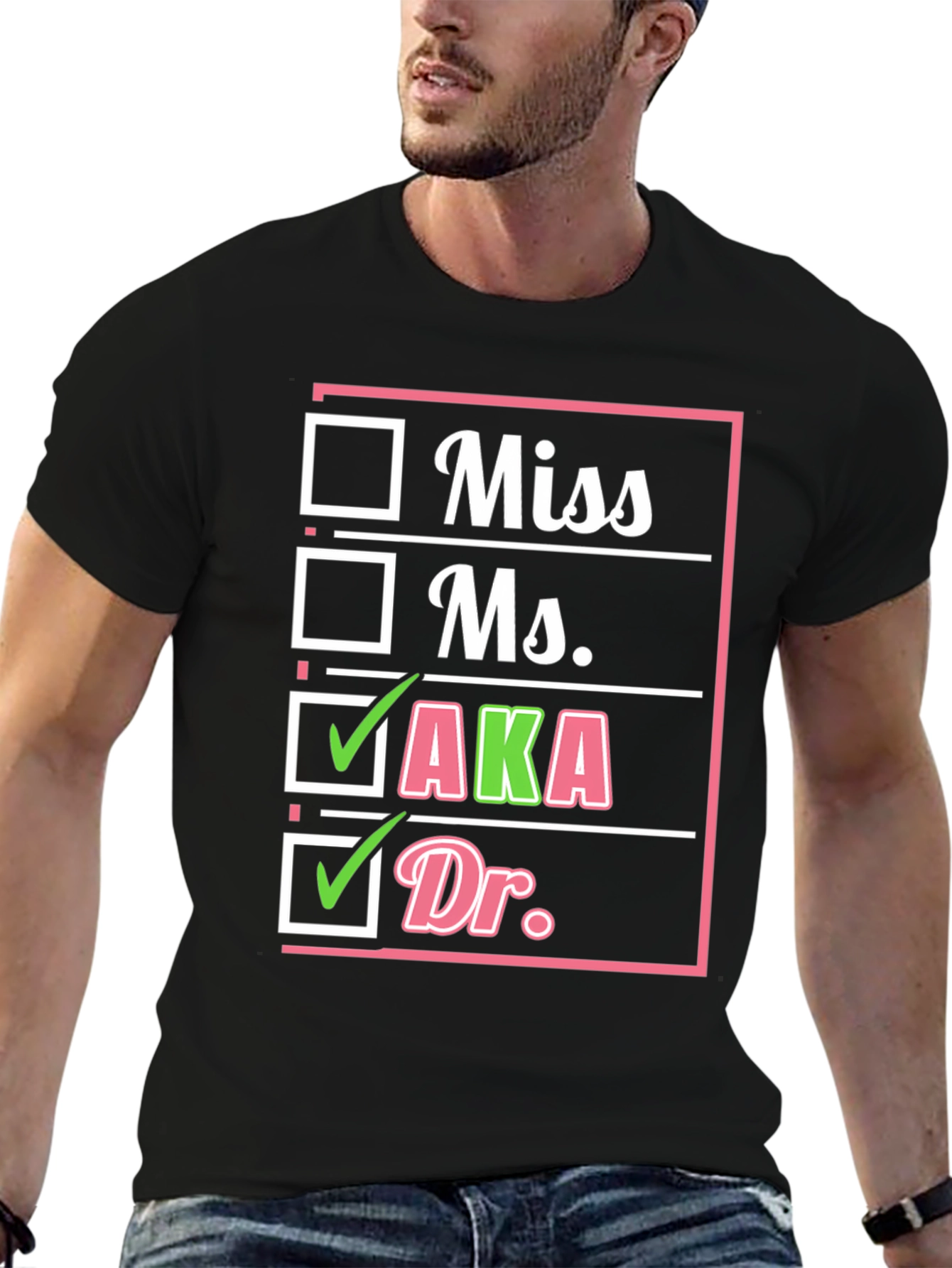 AKA Sorority Dr. Checkbox T-Shirt
