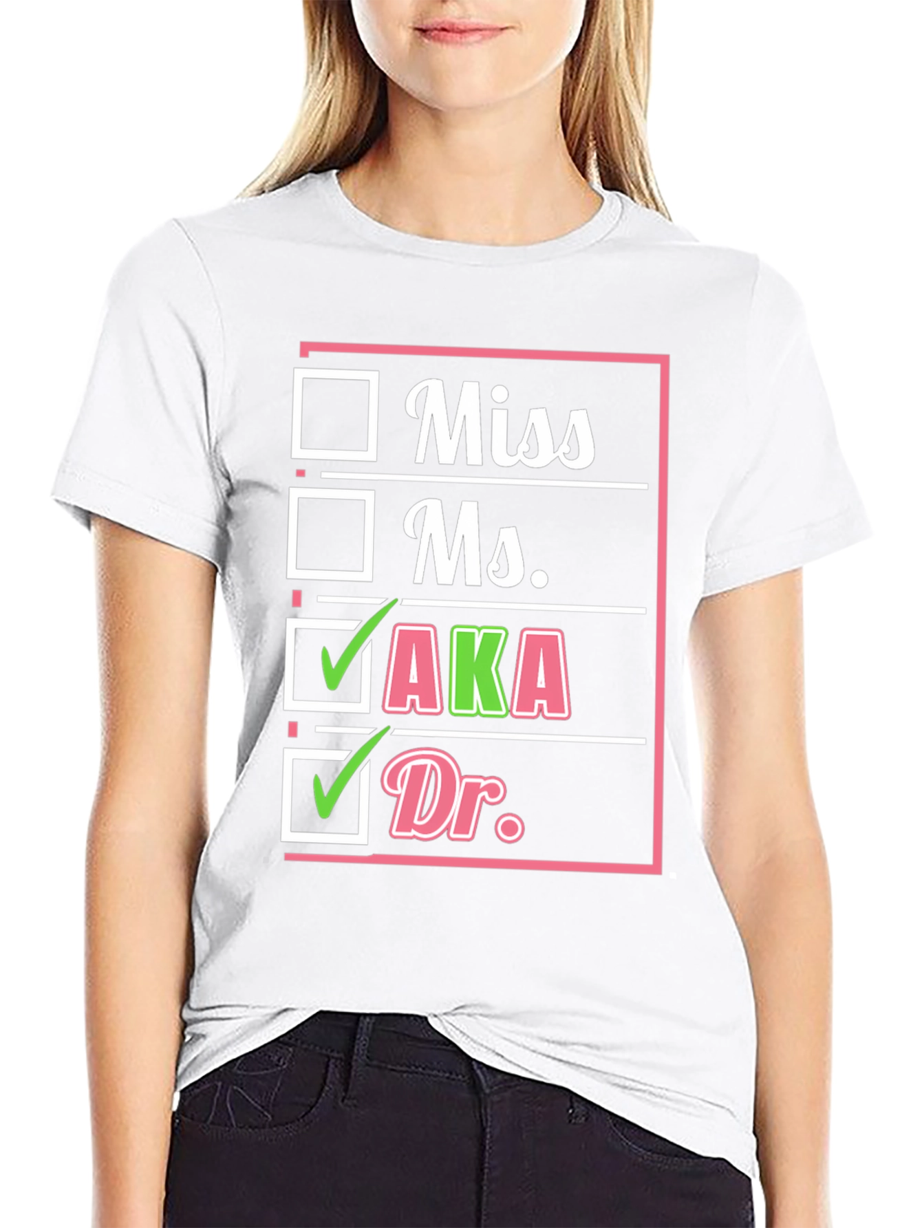 AKA Sorority Dr. Checkbox T-Shirt