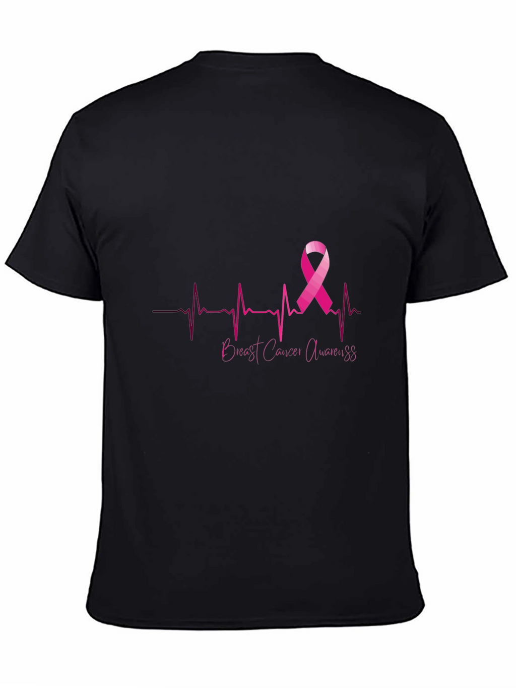 Breast Cancer Awareness Heartbeat Ribbon T-Shirt