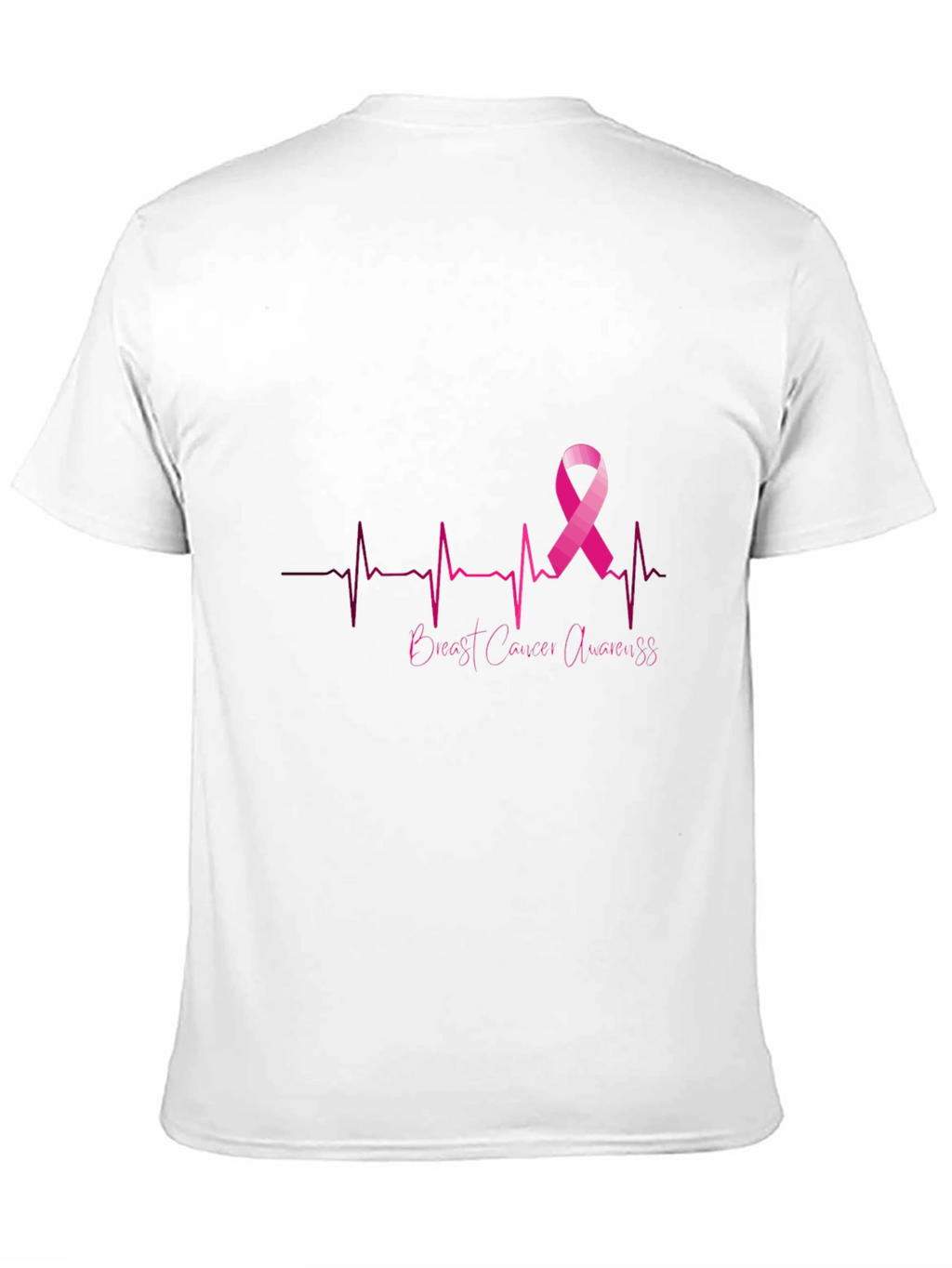 Breast Cancer Awareness Heartbeat Ribbon T-Shirt