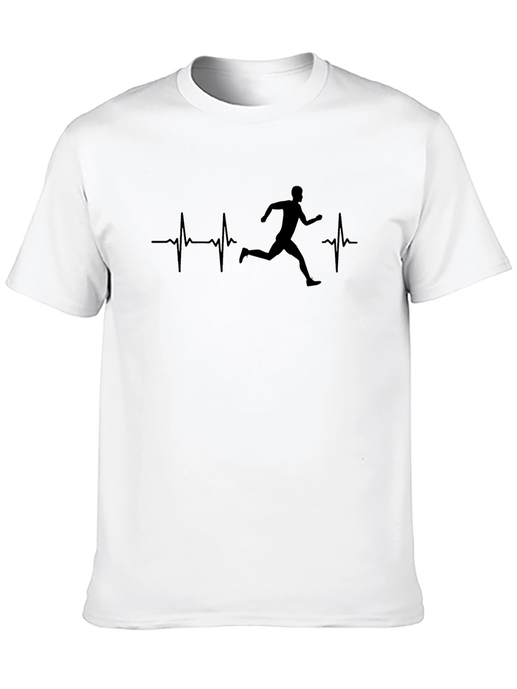 Runner Heartbeat Graphic Tee - Black