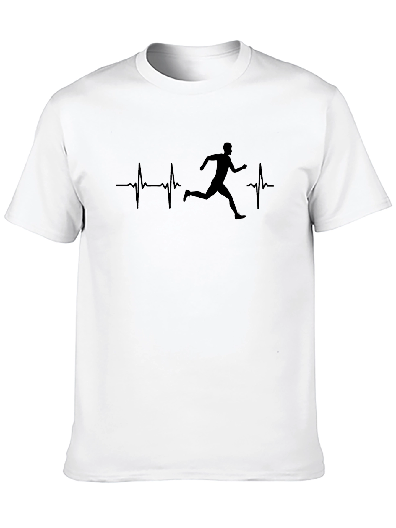 Runner Heartbeat Graphic Tee - Black