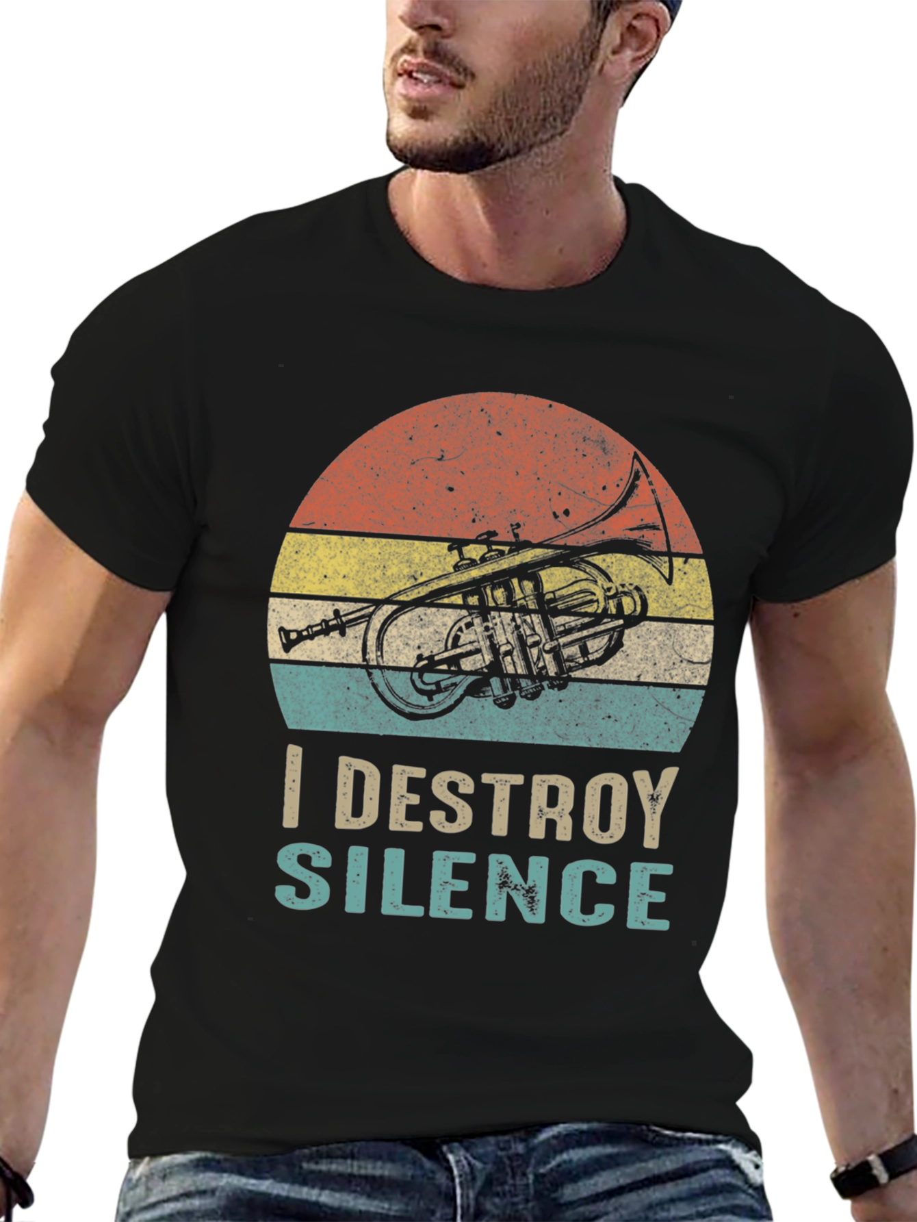 I Destroy Silence T-Shirt - Trumpet Graphic Tee