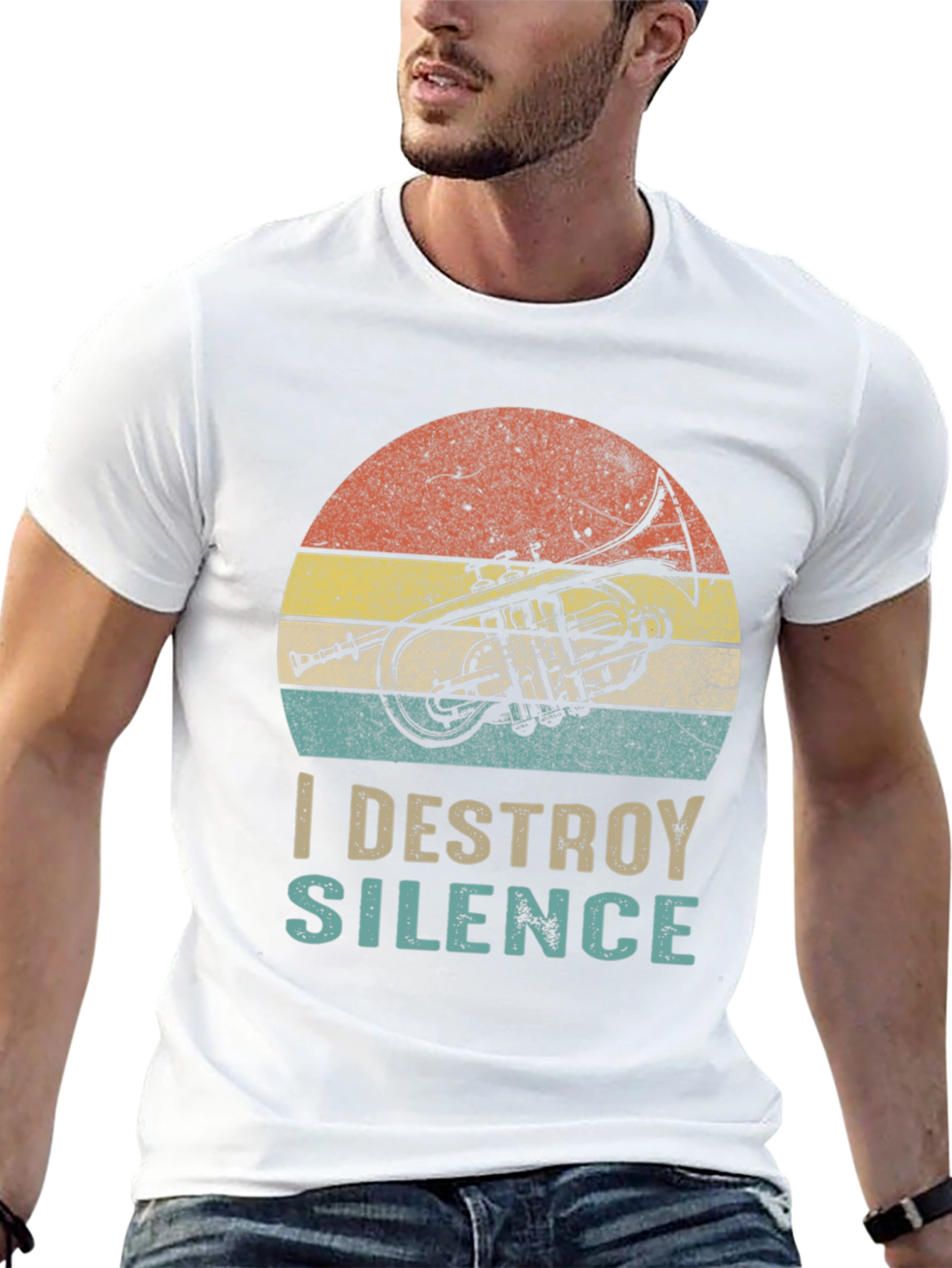 I Destroy Silence T-Shirt - Trumpet Graphic Tee