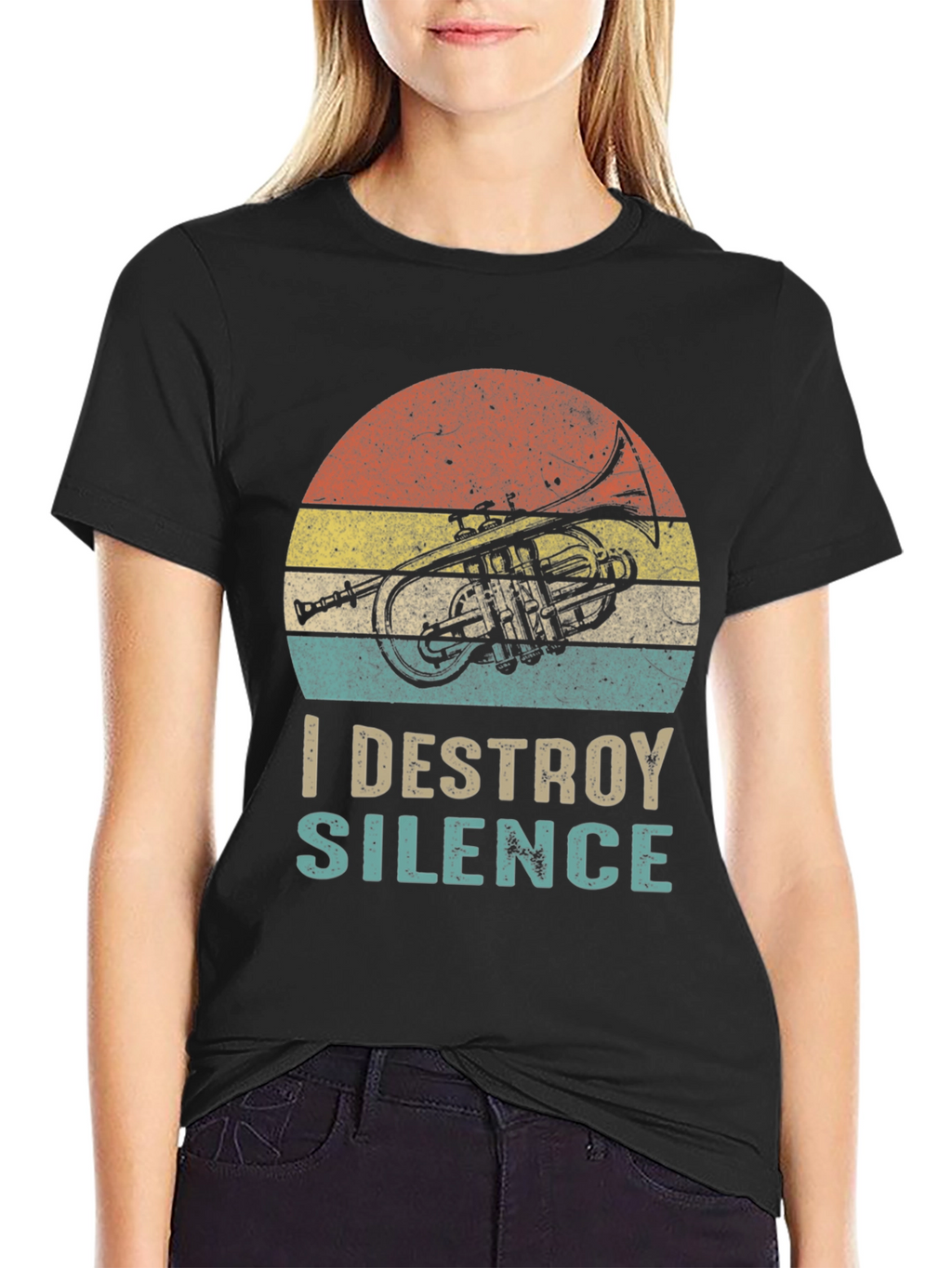 I Destroy Silence T-Shirt - Trumpet Graphic Tee